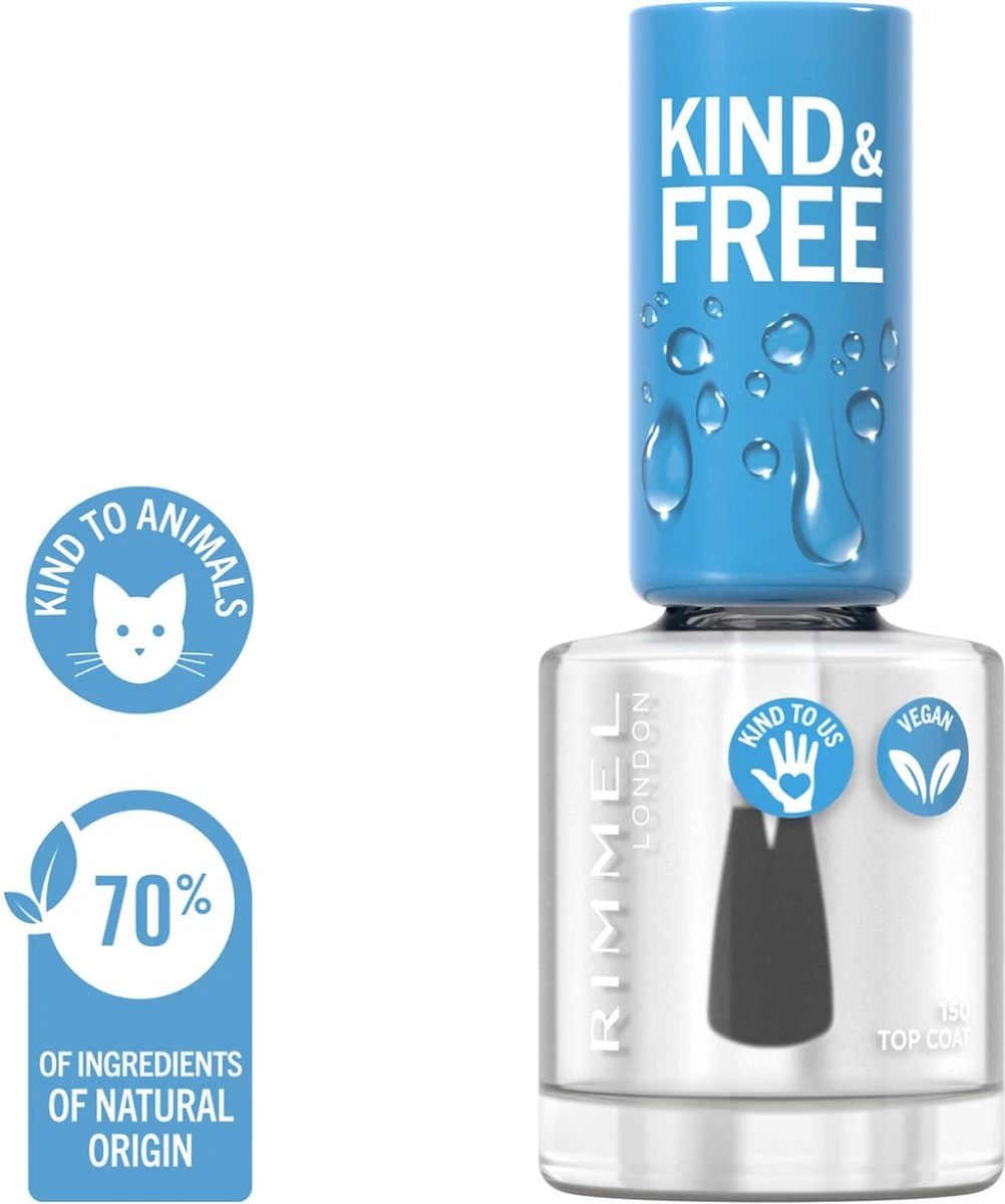 Rimmel London KIND & FREE Vegan Nagellak - 150 Top Coat - Afbeelding 2