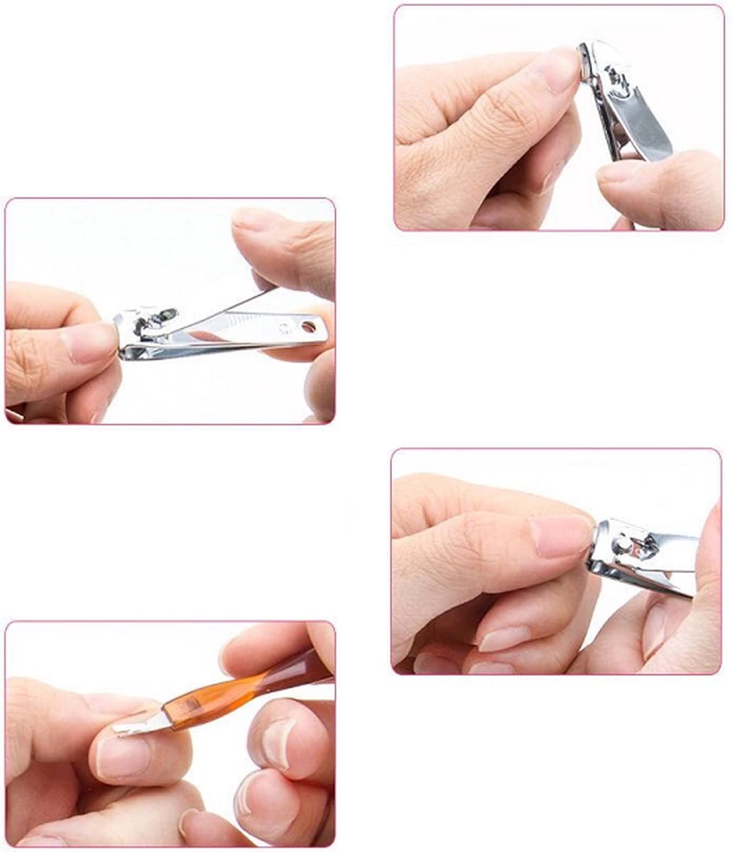 Manicure Set - 18 Stuk(s) - Make Up Set - Nagelschaar - Nagelvijl - Brush - Kerstcadeau - Afbeelding 6