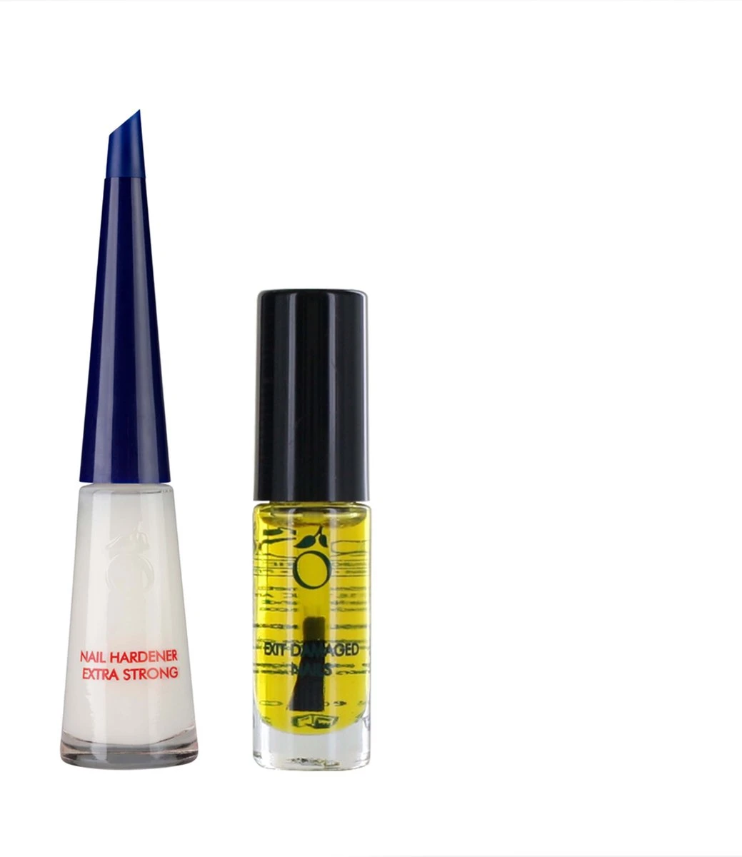Herome Combi-Pack Exit Damaged Nails & Nagelverharder Extra Sterk (Nail Hardener Extra Strong) - Herstelt Beschadigde Nagels En Zorgt Voor Ijzersterke Nagels - 7ml. & 10ml. - Afbeelding 12
