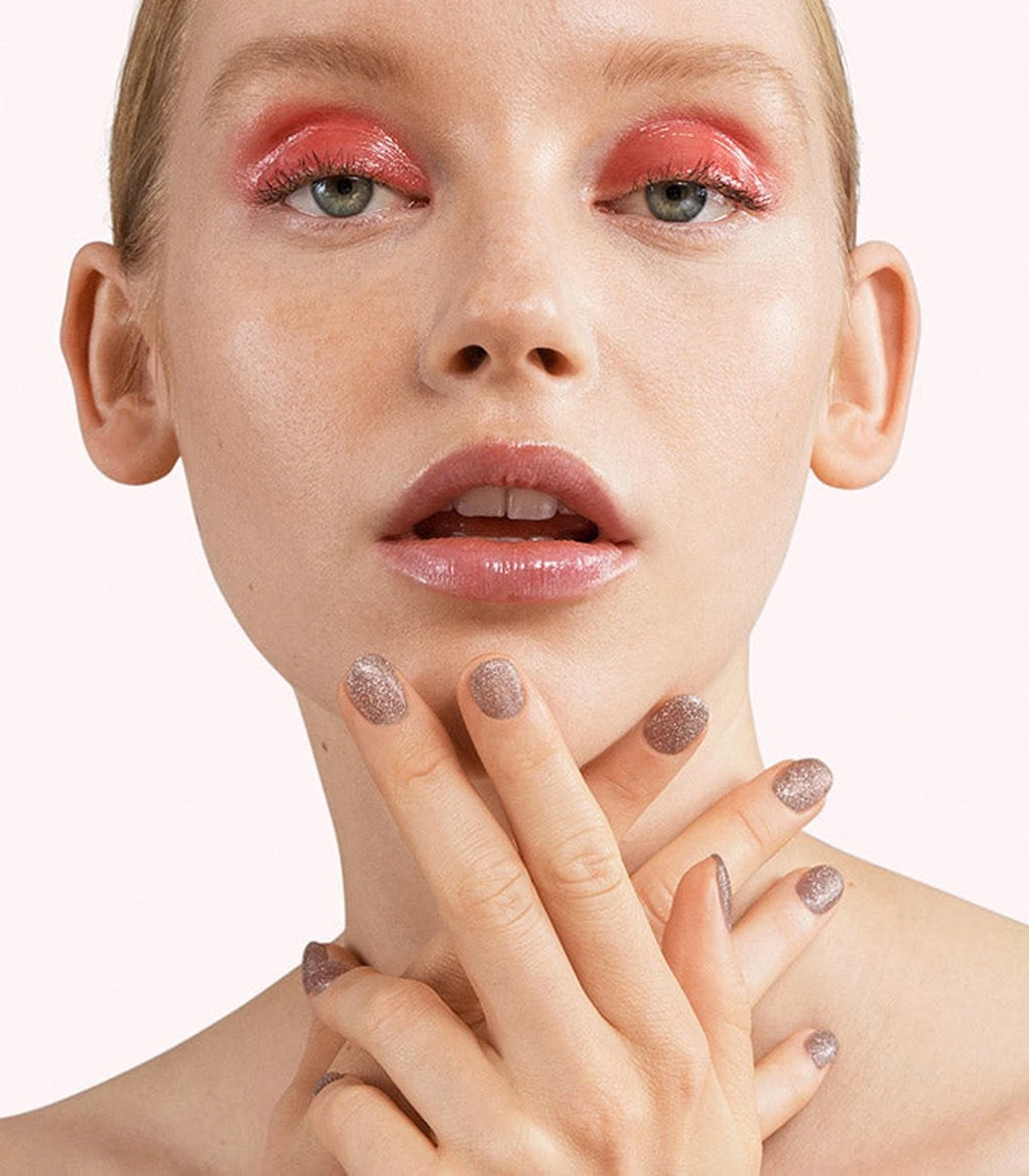 Pink Gellac - Sparkling Nude - Gellak - Vegan - Lichtroze - Glitter Finish - 15 Ml - Afbeelding 2