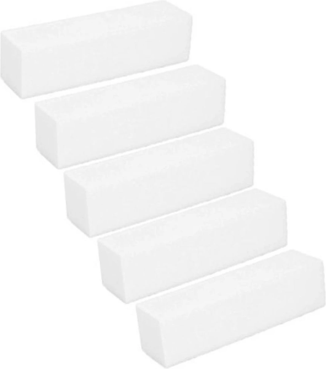 GUAPÀ - Nagelvijl / Blokvijl Wit - Nagel Voorbereiding & Polijsten - High Quality - 5 Stuks