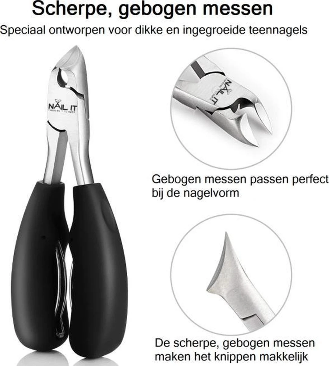 Nail It Nageltang Met Gebogen Bek + Gratis Vijl| Nagelknipper| Teennagelknipper| Nagelschaar| Ingegroeide Teennagels| Dikke Nagels| Nagelknipper Set| Pedicure Set| Cadeau Tip 2023 - Afbeelding 6
