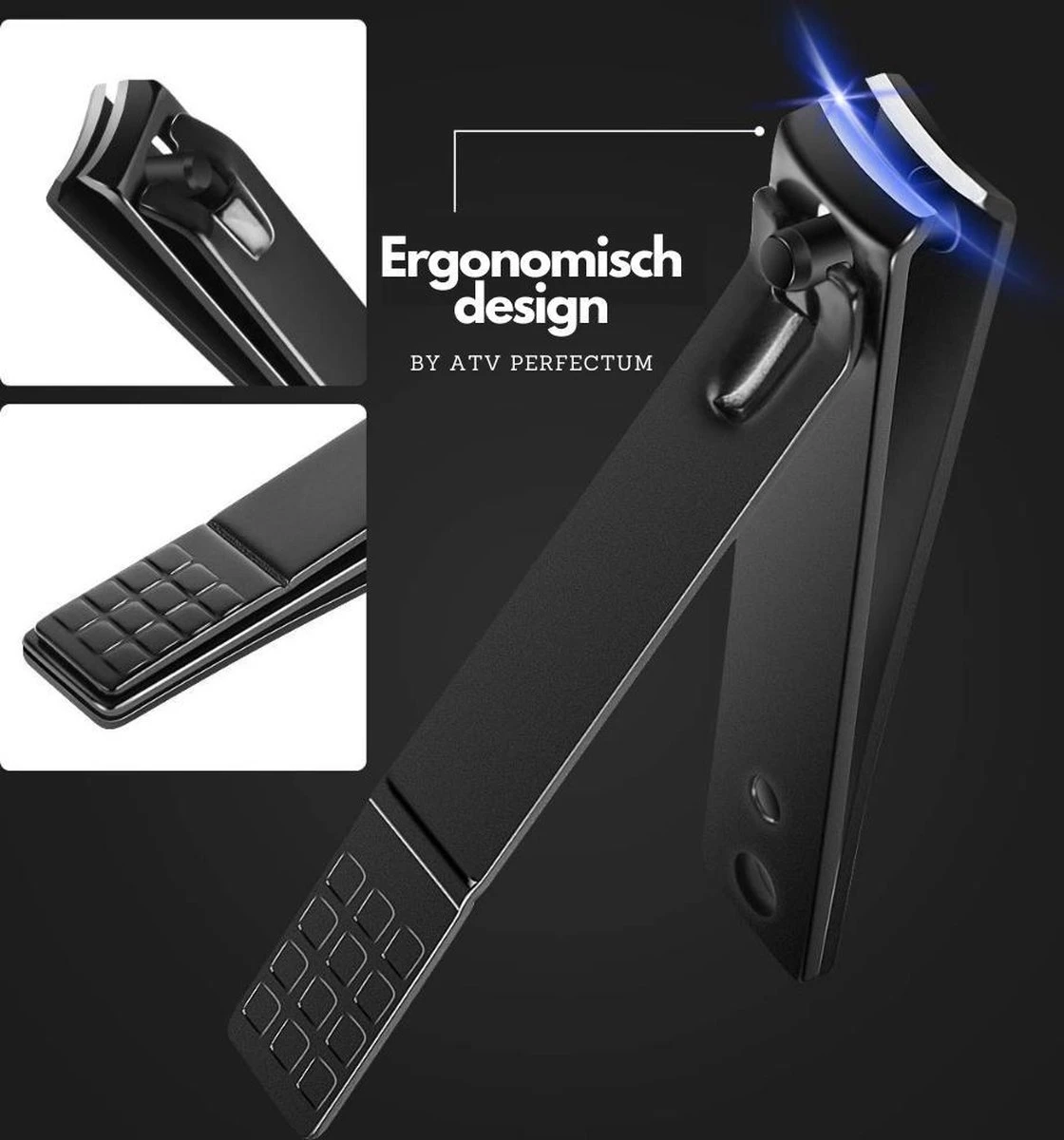 ⭐ATV PERFECTUM Luxe 18-delige - Manicure Set - Zwart Manicureset - Manicure Setje Pedicureset - Nagelschaartje - Nagelknipper – Nagelknipper Set - Manicureset - Manicuresetje - Afbeelding 4