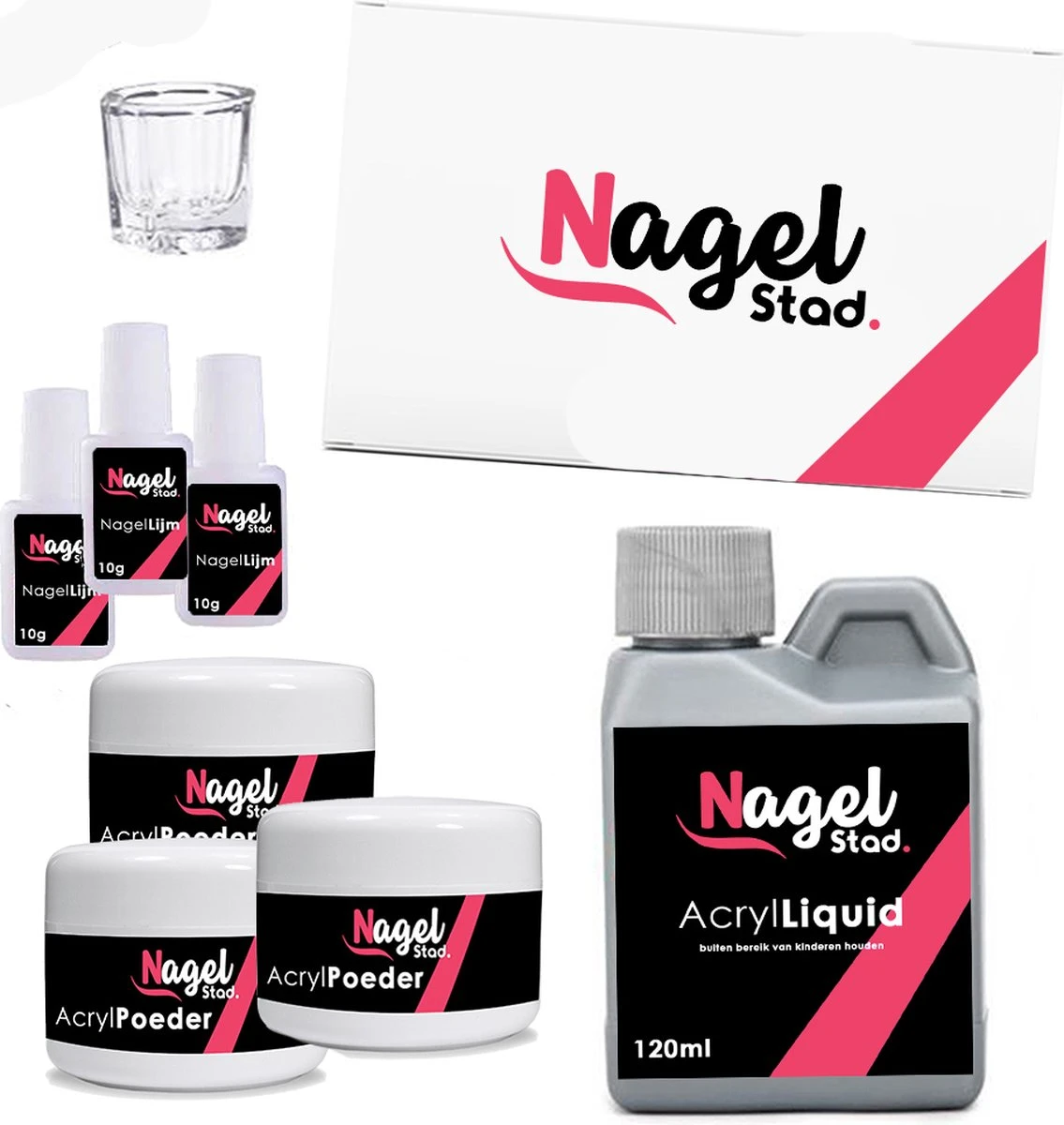Acrylnagels Set | Nepnagels | Acryl Nagels Kit Starterspakket | Basispakket | Acrylnagels | Nail Art Pakket | 60 Kleuren Acryl Poeders/Glitters | 500 Franse Tips | Acrylic Liquid | Nagel Lijm | Plaknagels | 90 Delig | Nagel Set | Nagelstad - Afbeelding 6