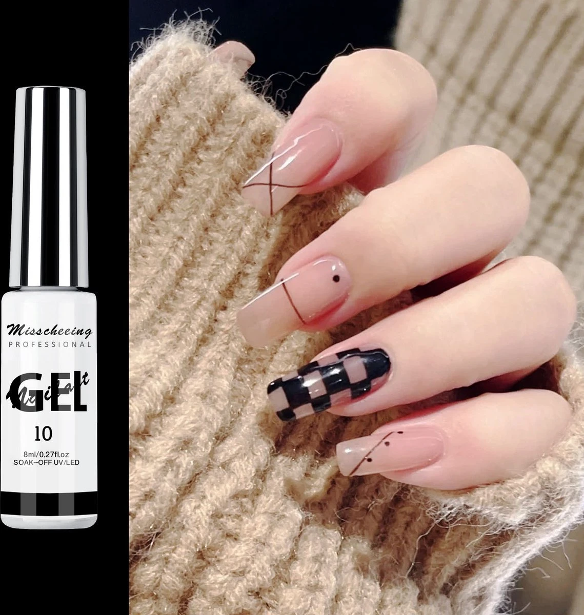 Nail Art Gel - Fine Liner Gel - 12 Stuks - UV/LED Gel - Gellak - Nagel Gellak - UV/LED Lamp - UV/LED Nageldroger - Gelnagels - Nepnagels - Acrylnagels - Tekenpenseel Nagels - Professioneel - Hoge Kwaliteit 4 Nail Art Gel - Fine Liner Gel - 12 Stuks - UV/LED Gel - Gellak - Nagel Gellak - UV/LED Lamp - UV/LED Nageldroger - Gelnagels - Nepnagels - Acrylnagels - Tekenpenseel Nagels - Professioneel - Hoge Kwaliteit - Afbeelding 2