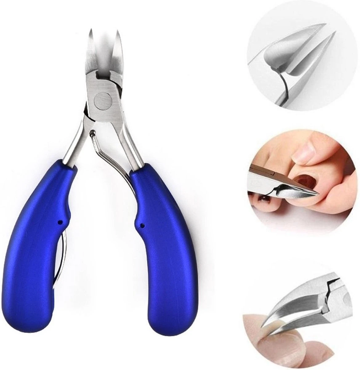 WVspecials® Professionele Blauwe Nagelschaar - Kalknagel Schaar - Ingegroeide Teennagel - Nageltang Groot -Nagelschaar Voor Harde Nagels - Teennagel - Nageltang - Nagelschaartje - Nagelschaar - Kalknagels - Schaar - Hand Verzorging - Nagelknipper - Afbeelding 2