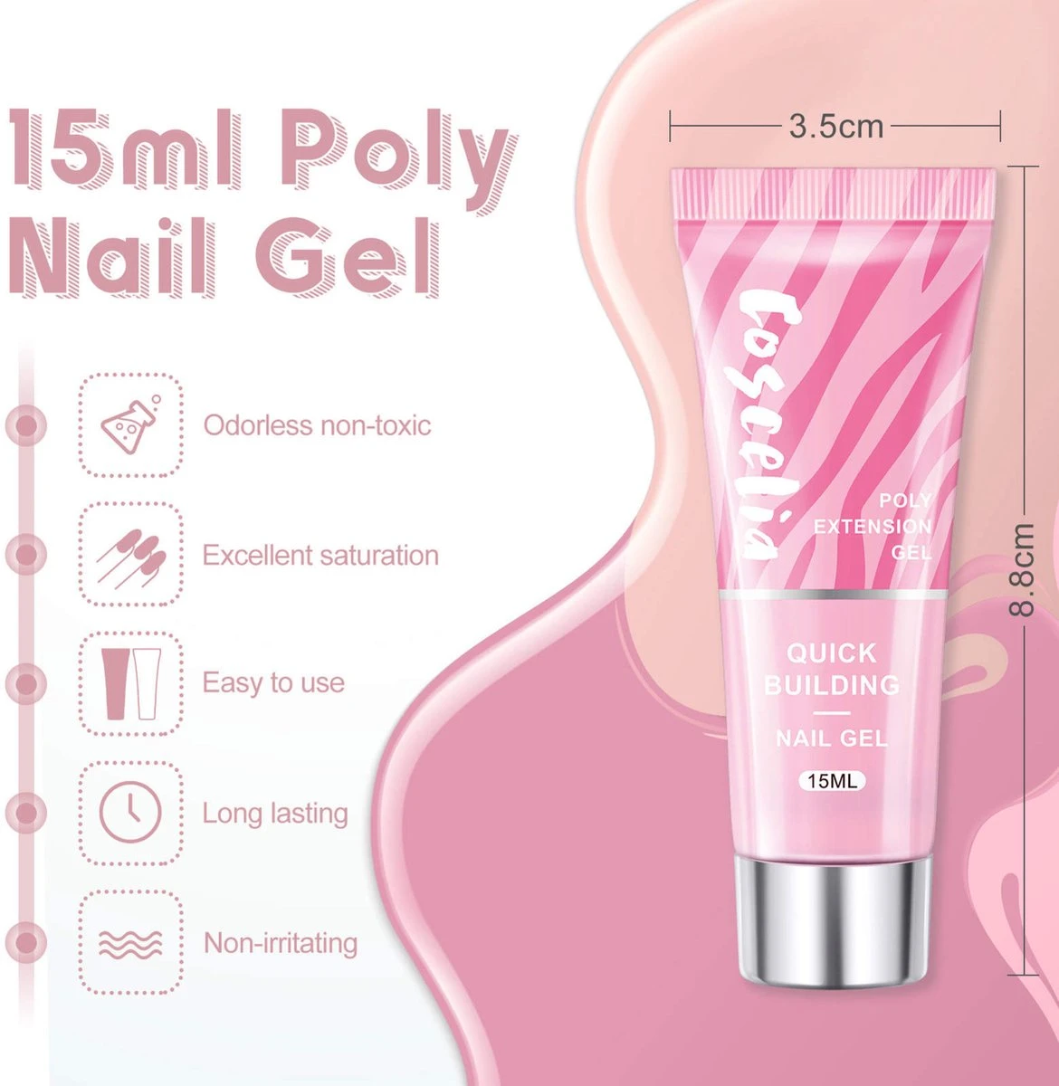 Polygel- 6 KLEUREN SET - 15 ML - Polygel Kit - Polygel Nagels - Polygel Kleuren - Afbeelding 7