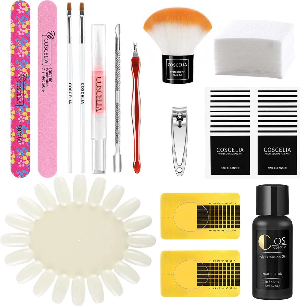 Gellak Starterspakket - 20 Kleuren - Polygel - Buildergel - Basecoat - Topcoat - Gellakset - Nagelset - Gelnagels - Nagellak - Poly Extension Kit - UV Lamp 36W - LED - Manicure Set - 20 Kleuren Gel Polish - Nagellamp - Nagelboor - Nageldroger - Afbeelding 2