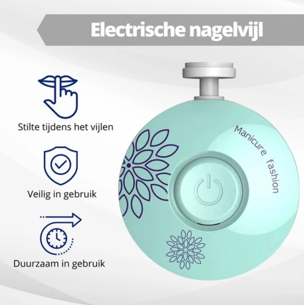 Baby Nagelknipper Groen - Baby Manicureset - Baby Verzorgingsset - Baby Nagelvijl - Baby Nagelschaartje - Baby Nagelset - Elektrisch - Afbeelding 5