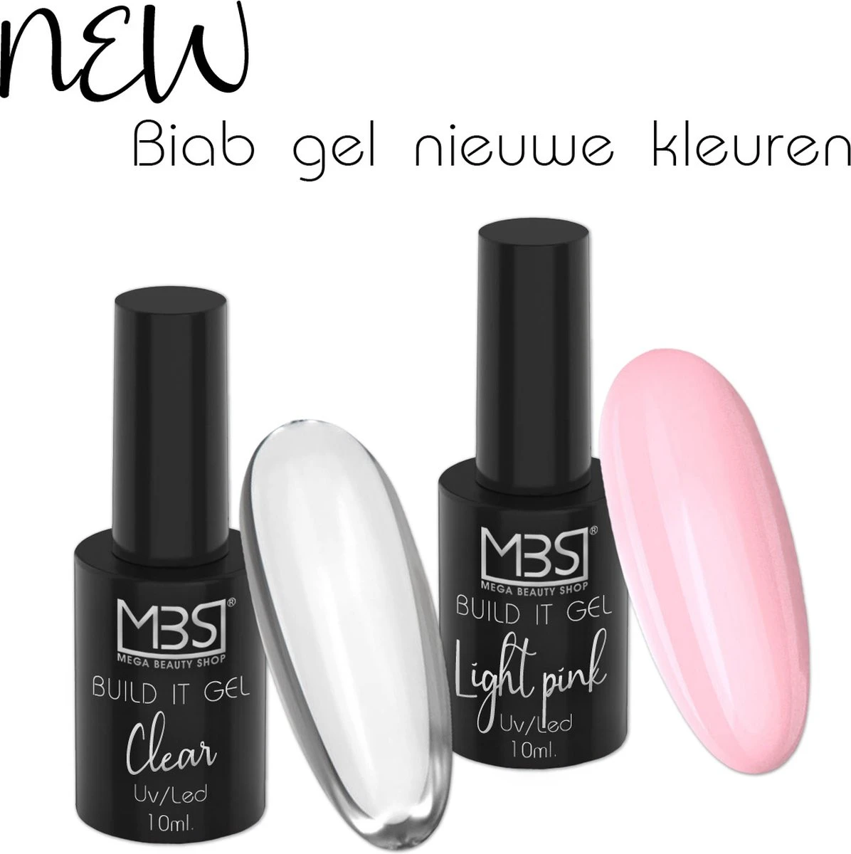 BIAB Gel- Build It Gel- 10ML-Builder In A Bottle- MBS- Clear- Gelnagels - Afbeelding 2