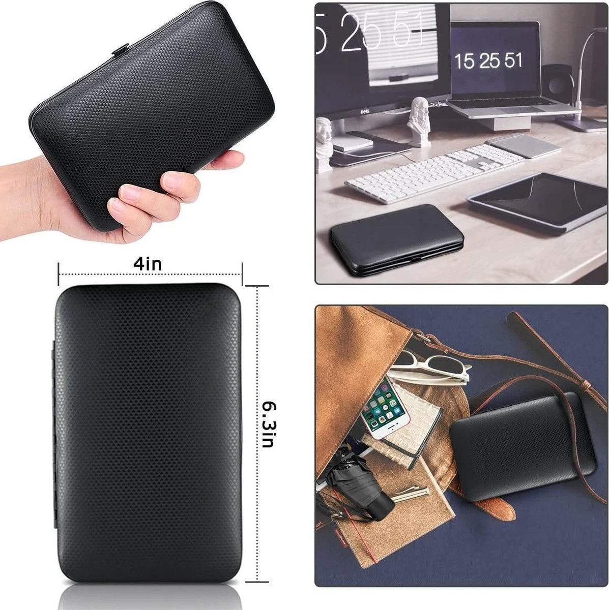 Nagelknipper Set - Pedicureset - 15 Delige - Roestvrij Staal - Met Draagkoffer - Geel Zwart - Afbeelding 2