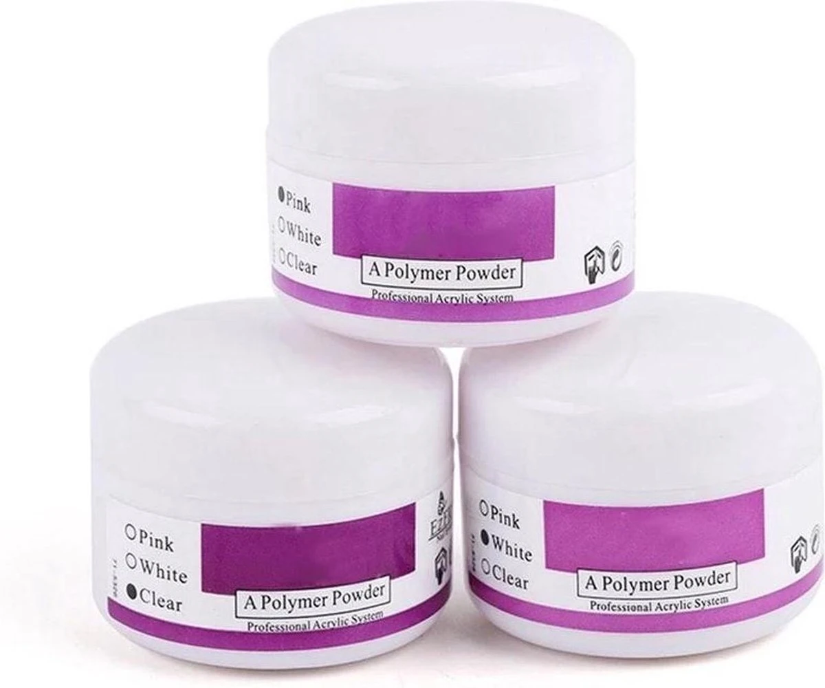 LOUZIR Acrylnagels Starterspakket- 42 Kleuren Acryl Poeders- Nagelgel- Glitters - Cadeautip - Afbeelding 4