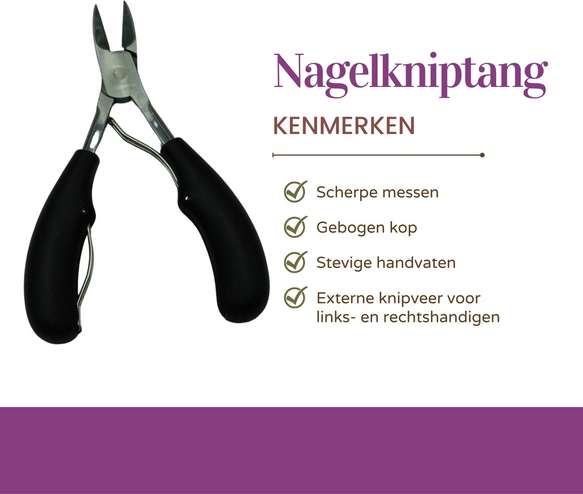 Medies - Nageltang Voor Teennagels | Nagelknipper Teennagels | Ingegroeide Teennagel | Kalknagels | Harde Teennagels | Nagelschaar | Nagelknipper - Voor Rechts- En Linkshandig - Afbeelding 6