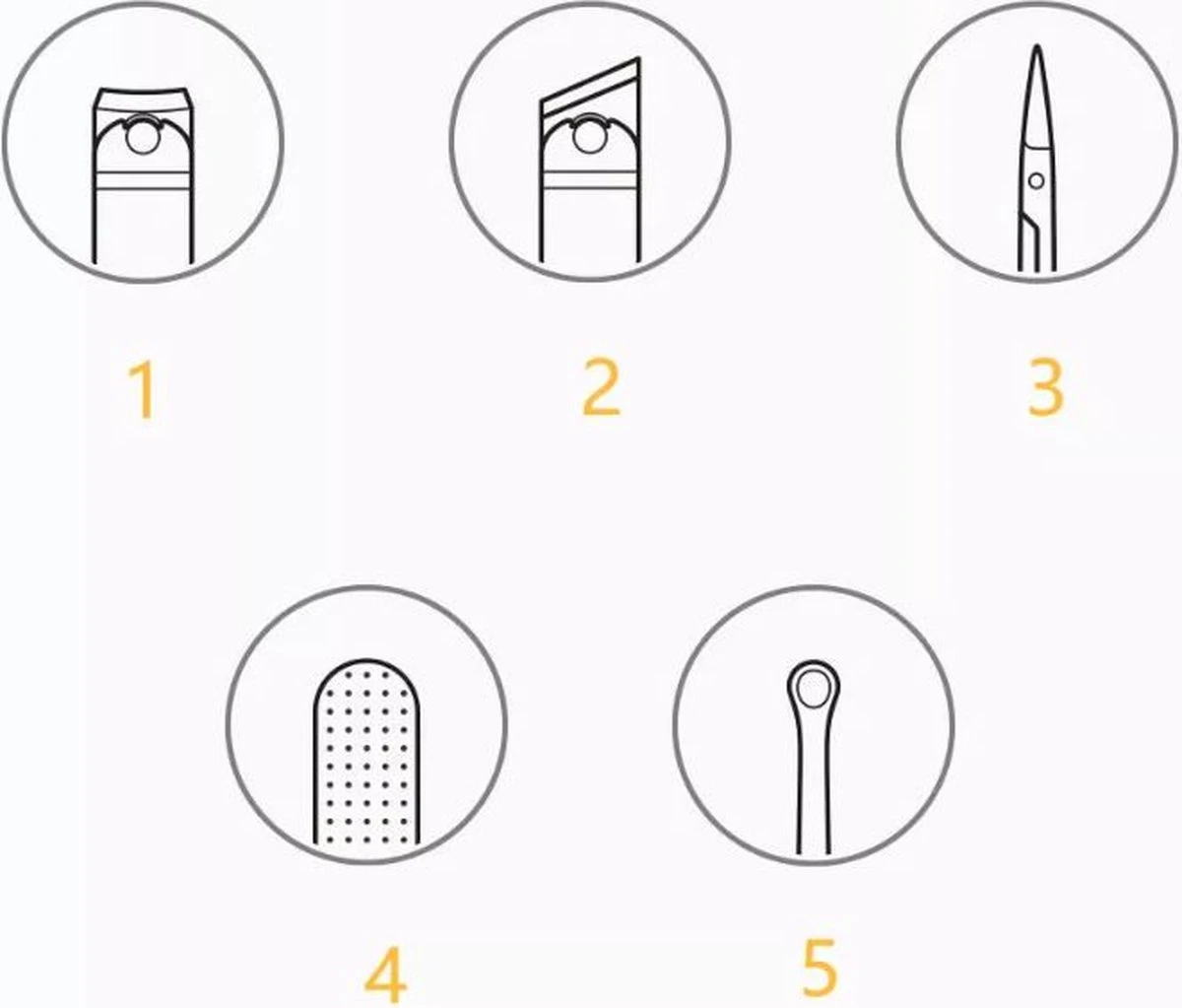 Xiaomi Professionele Nagel Set - Roestvrij Versterkt Staal - 5-delig - Compacte Opbergdoos - Handverzorging - Voetverzorging - Nagelknippers - Nagelschaar - Nagelvijl - Oorsmeer Verwijderaar - Travel Kit - Afbeelding 4