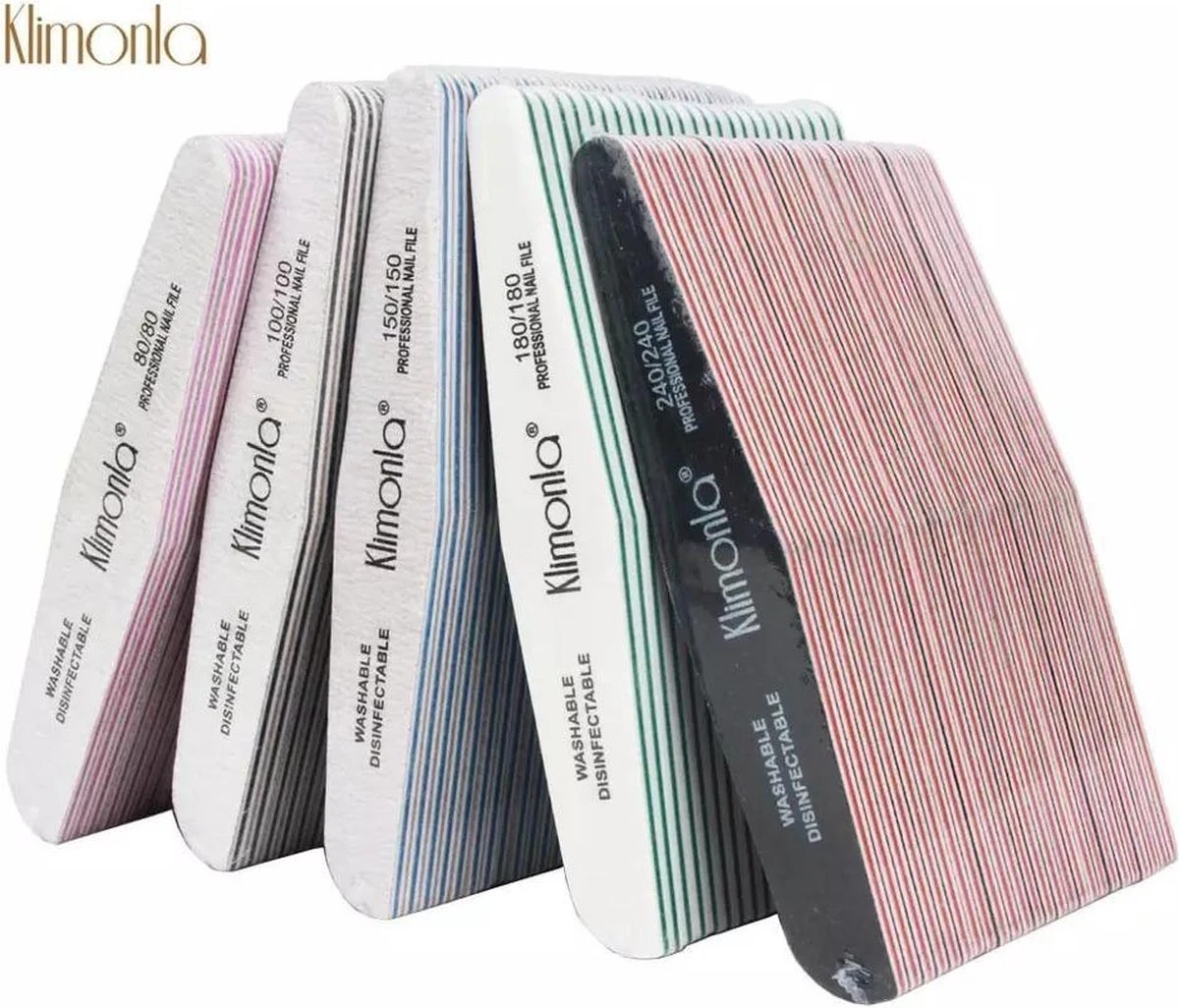 Klimonla Nagelvijl Set Van 5 Stuks 80/100/150/180/240 | Professionele Nagelvijl | High Qualit | Nagelverzorging - Afbeelding 4