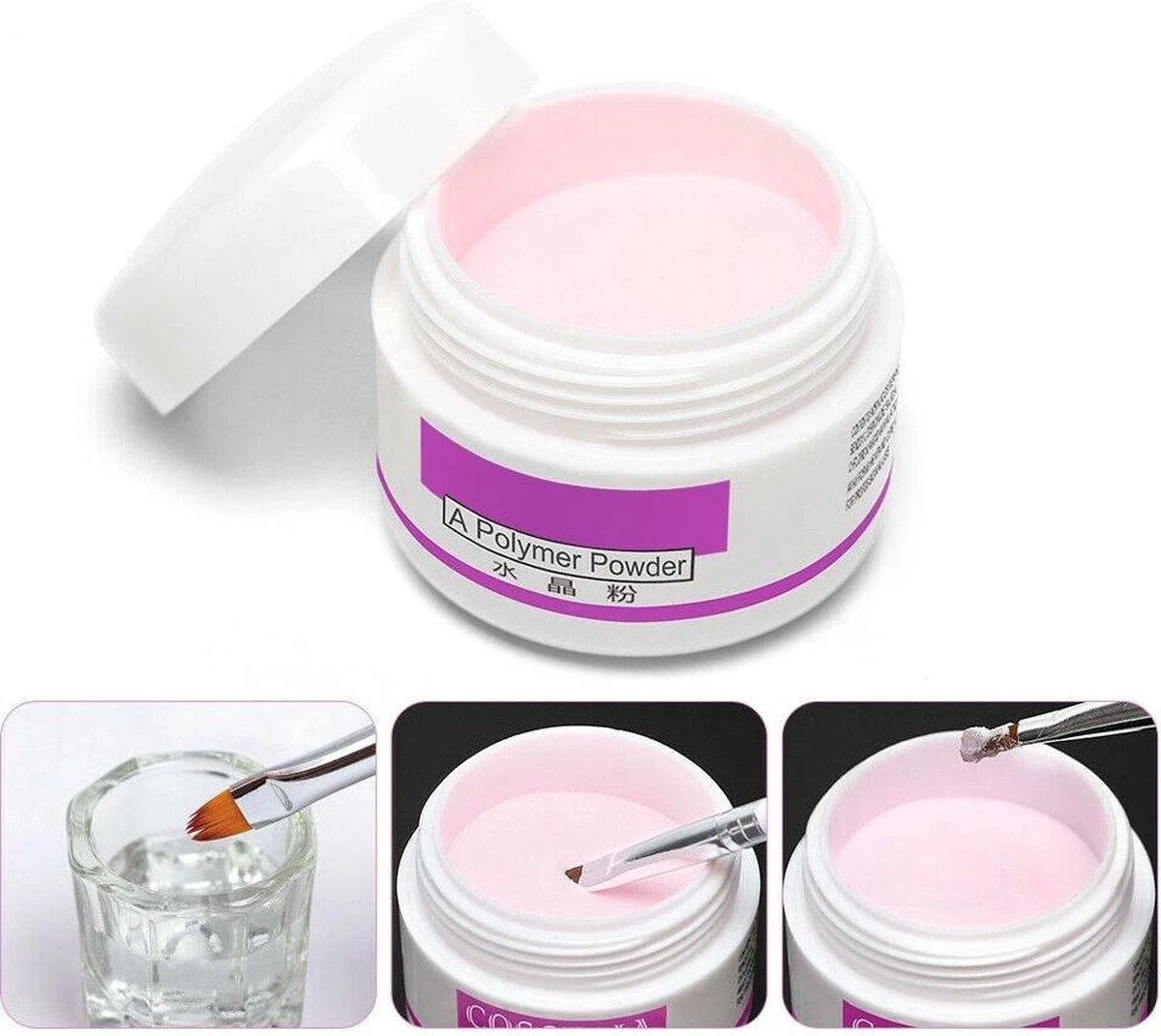 LOUZIR Acrylnagels Starterspakket- 42 Kleuren Acryl Poeders- Nagelgel- Glitters - Cadeautip - Afbeelding 7