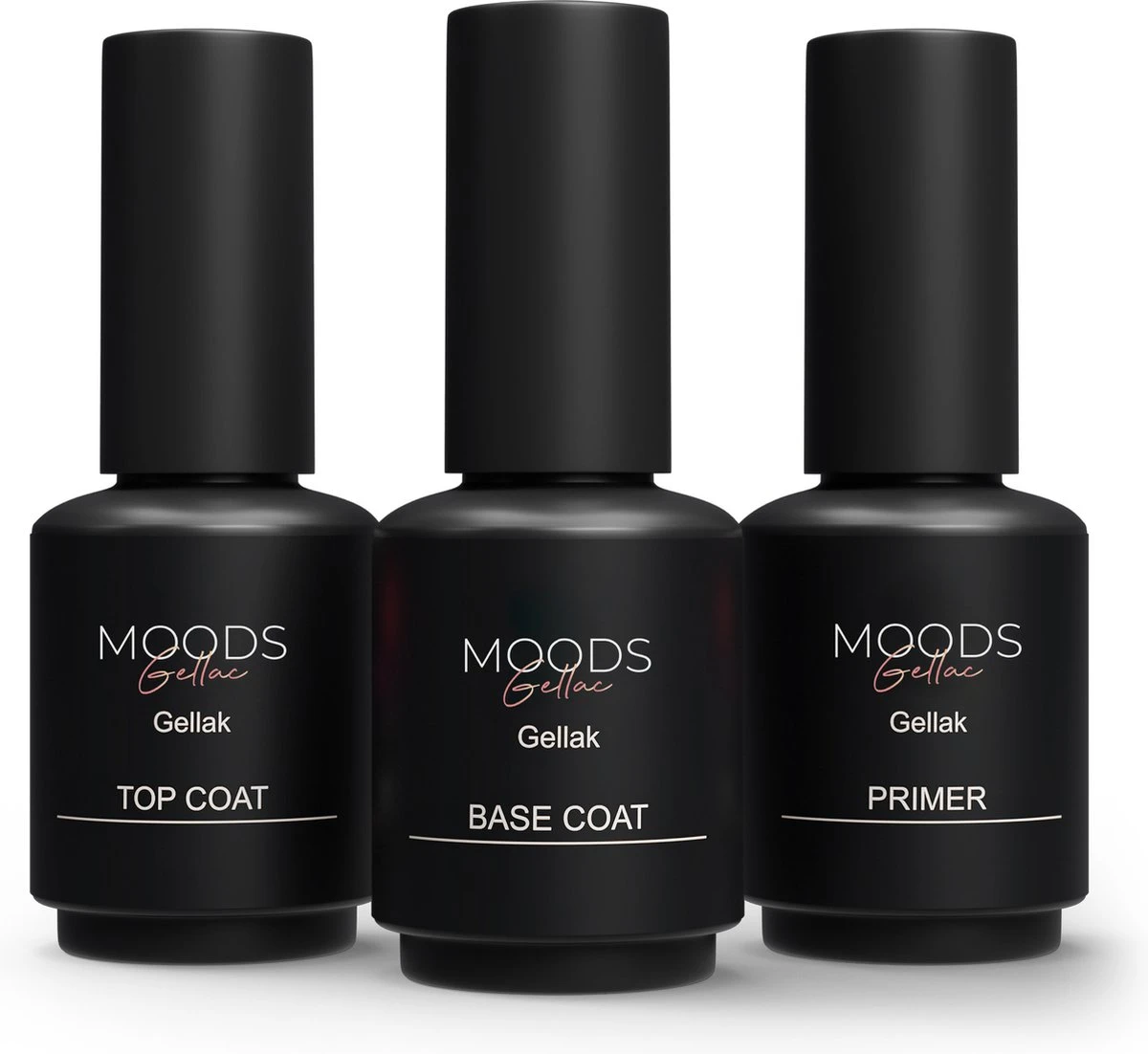 Moods Gellac Starterspakket - Primer - Base Coat - Top Coat - Gellak - LED Lamp Nagellak - 7.3 ML