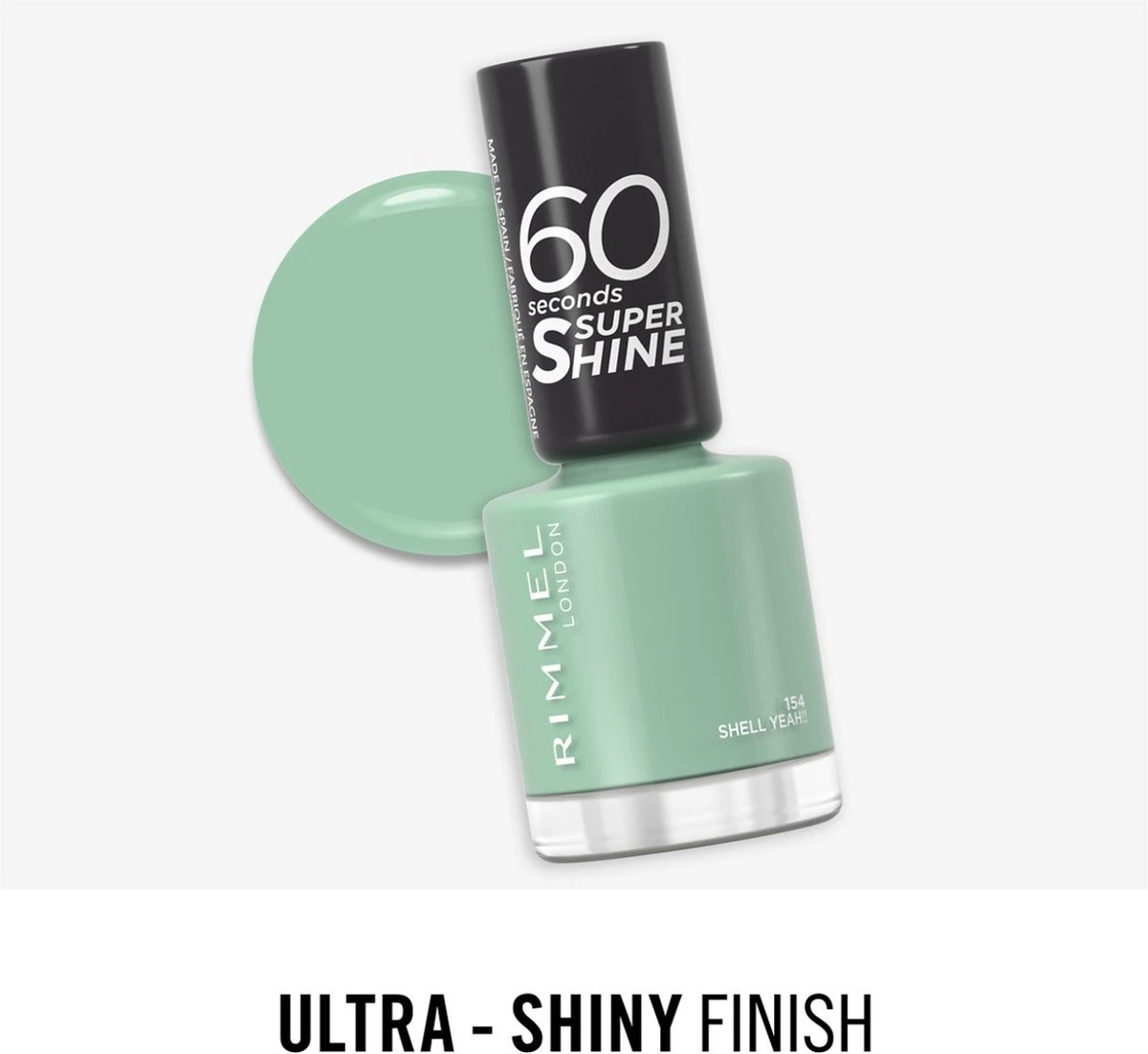 Rimmel London 60 Seconds SuperShine Nagellak - 154 Shell Yeah! - Afbeelding 6