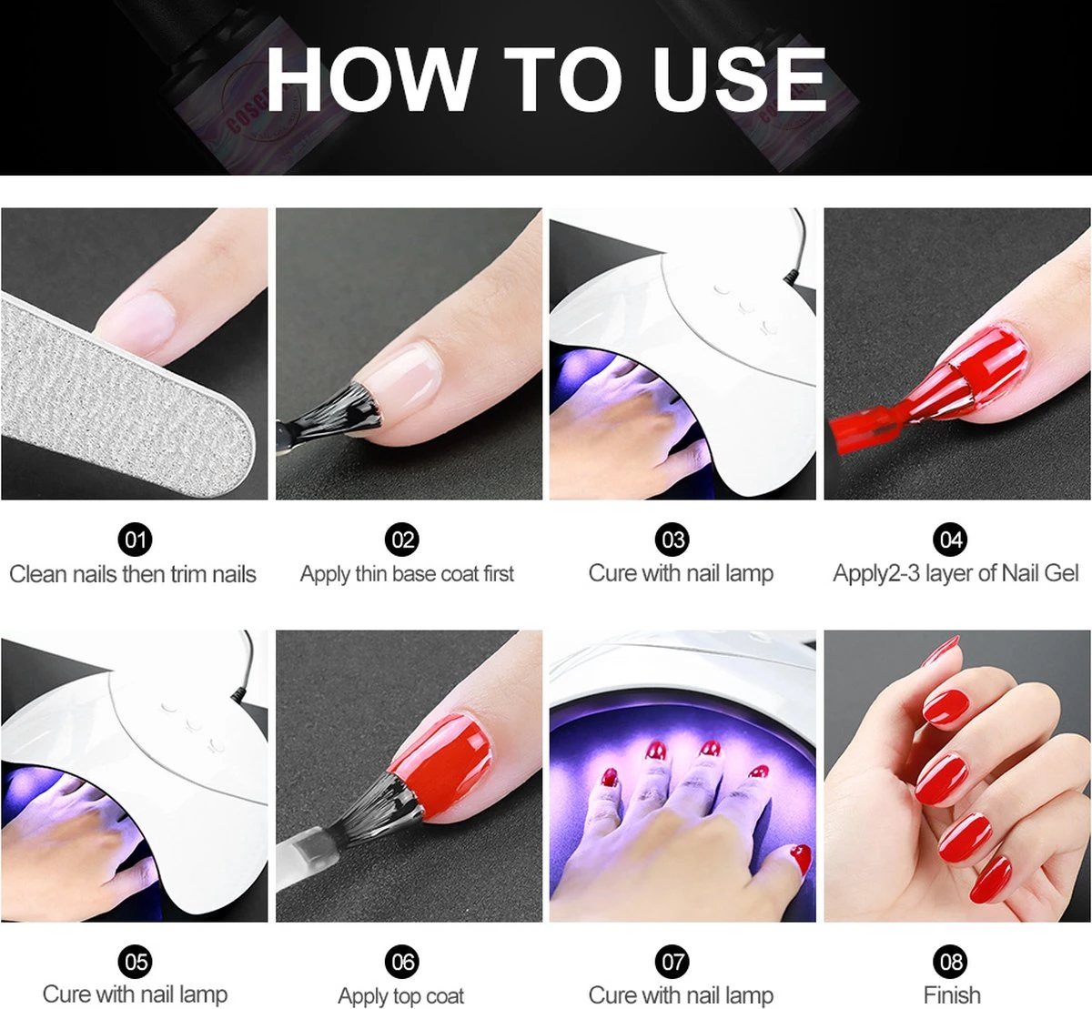 Gellak Starterspakket - 20 Kleuren - Polygel - Buildergel - Basecoat - Topcoat - Gellakset - Nagelset - Gelnagels - Nagellak - Poly Extension Kit - UV Lamp 36W - LED - Manicure Set - 20 Kleuren Gel Polish - Nagellamp - Nagelboor - Nageldroger - Afbeelding 11