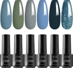 Lovae Cosmetics Gellak - 6-delige Set - Gel Nagellak - Winter Dreams - Gellac - 8ML