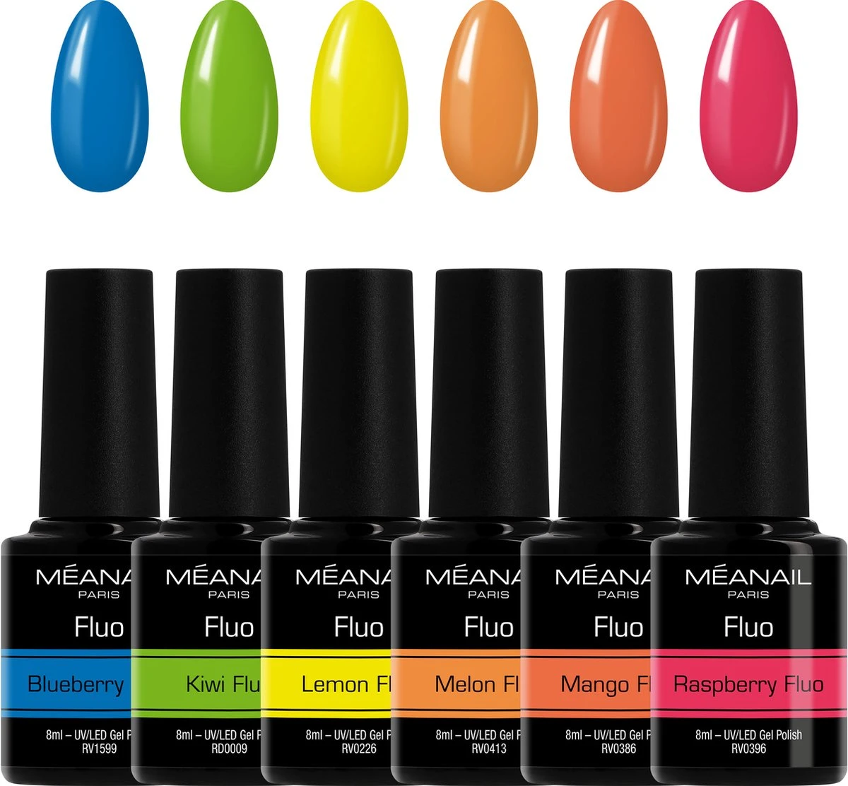 Méanail - Gellak - Fluo - Neon - Gel Nagellak - 6 X 8ml