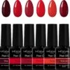 Méanail - Gellak Peel Off - Cruelty Free - 6 X 8ml - Gel Nagellak - Rood