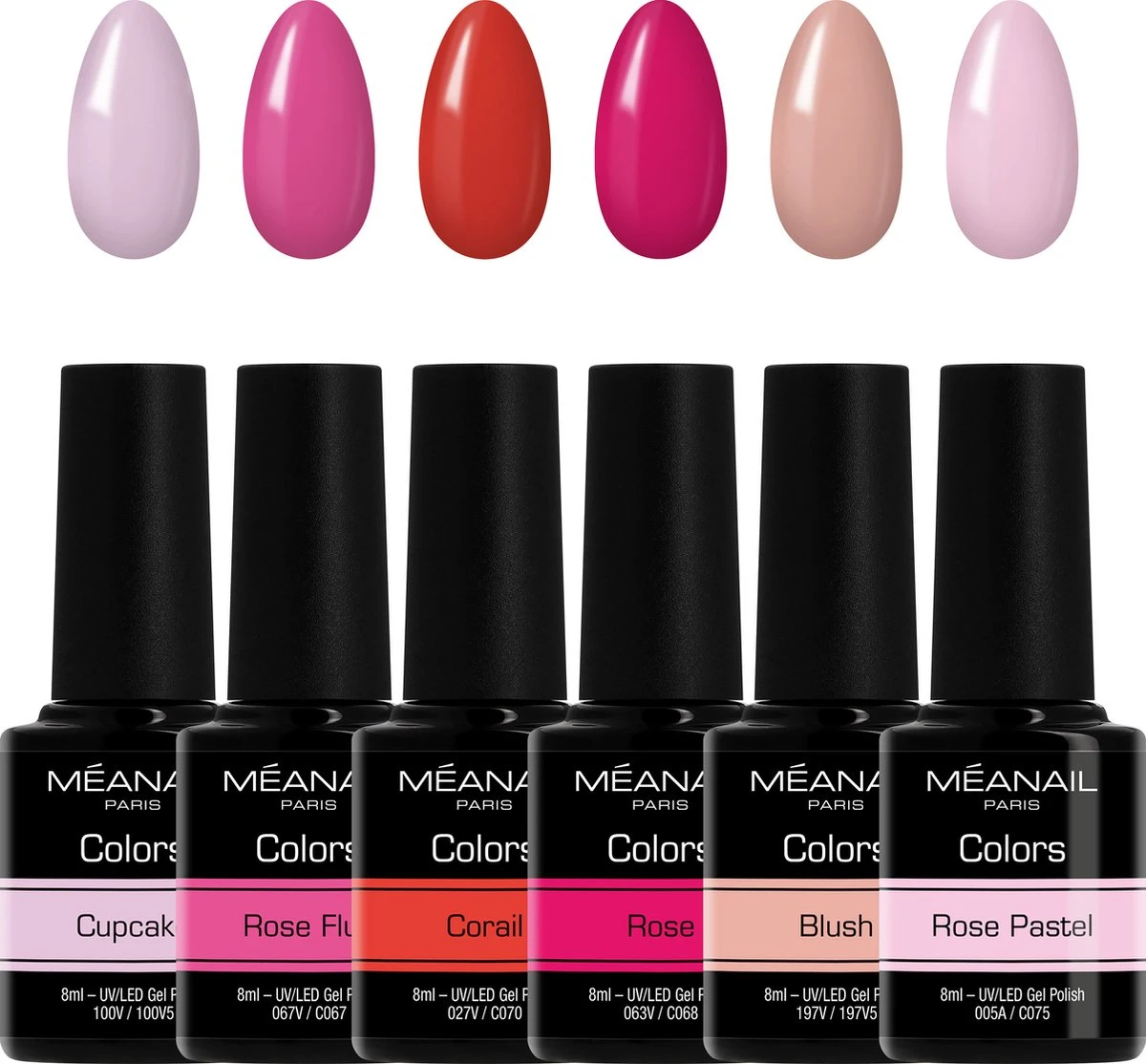 Méanail - Gellak - Cruelty Free- 6 X 8ml - Gel Nagellak - Roze