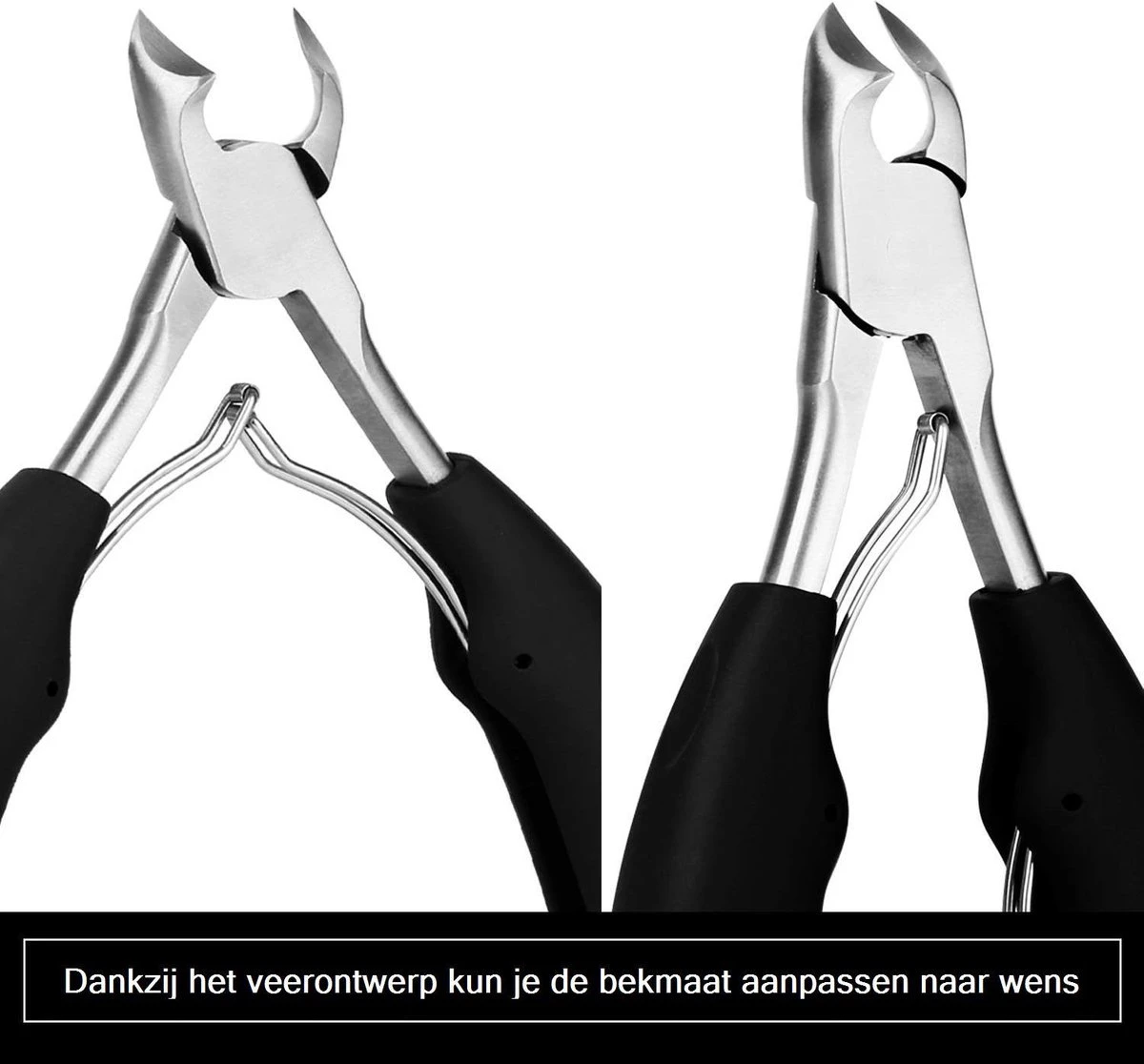 Merkloos Nageltang Met Gebogen Bek + Vijl - Nagelknipper Set - Pedicure Set - Afbeelding 2