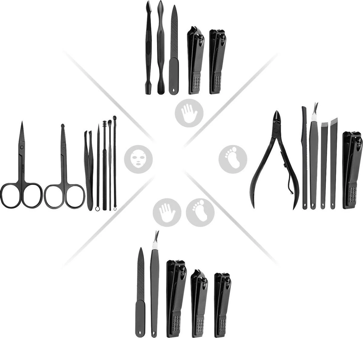 ⭐ATV PERFECTUM Luxe 18-delige - Manicure Set - Zwart Manicureset - Manicure Setje Pedicureset - Nagelschaartje - Nagelknipper – Nagelknipper Set - Manicureset - Manicuresetje - Afbeelding 12