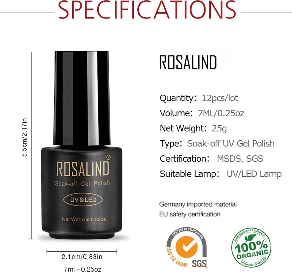 Merkloos Gel Polish Set 14P - Voor Manicure - 12 Stuks - Uv Kleuren, Kleurcode 12-11 - Gel Nagellak Semi Permanente Hybrid - Nail Art Gel Lak Set & Kits RATC12-11 - Afbeelding 4