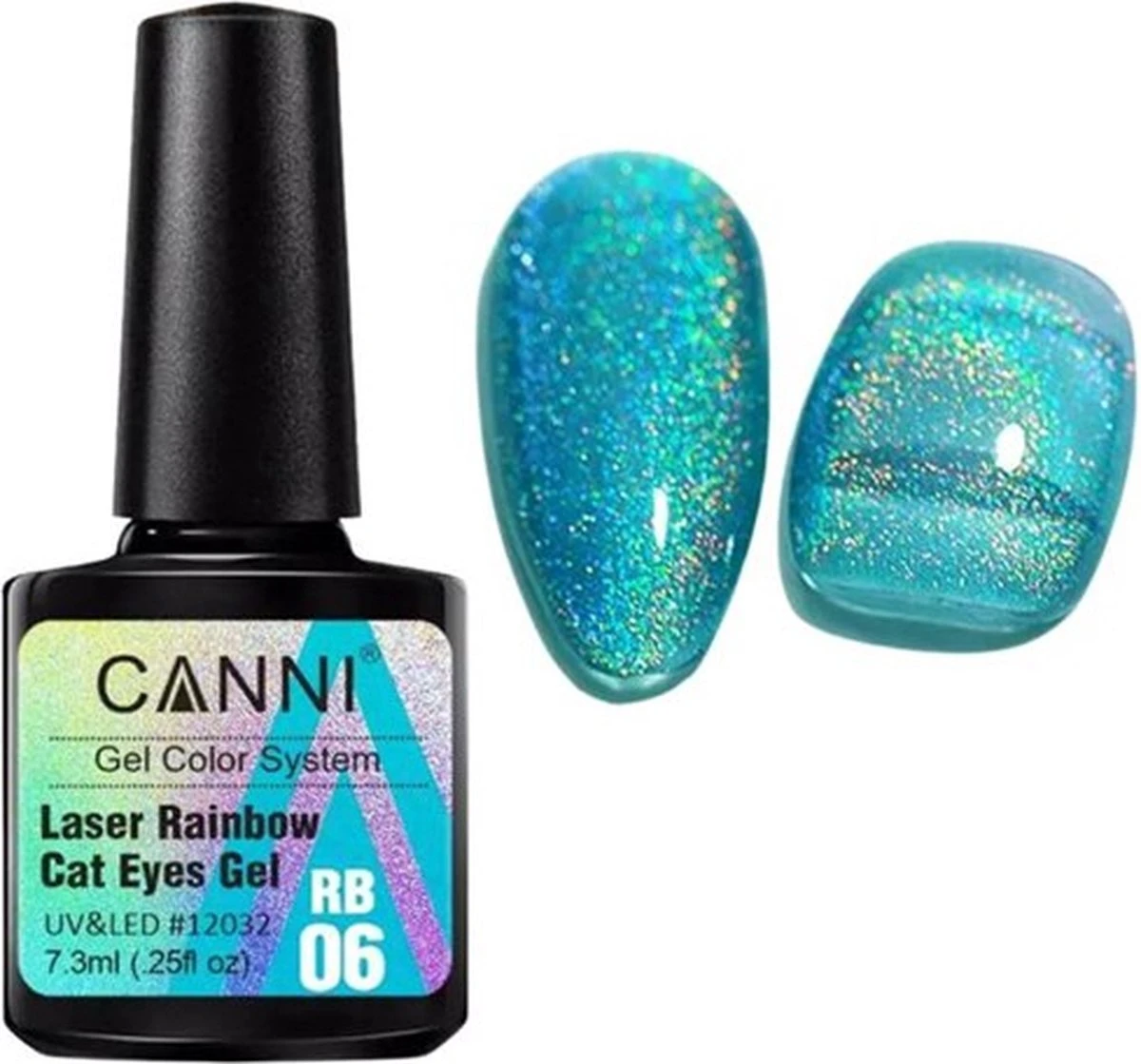 Rainbow Cateye Gellak RB06 - Gellak 7,3ml - Nailart - Nagelversiering - Nagelverzorging - Nagelstyliste - Glitters - Cateye Nagels