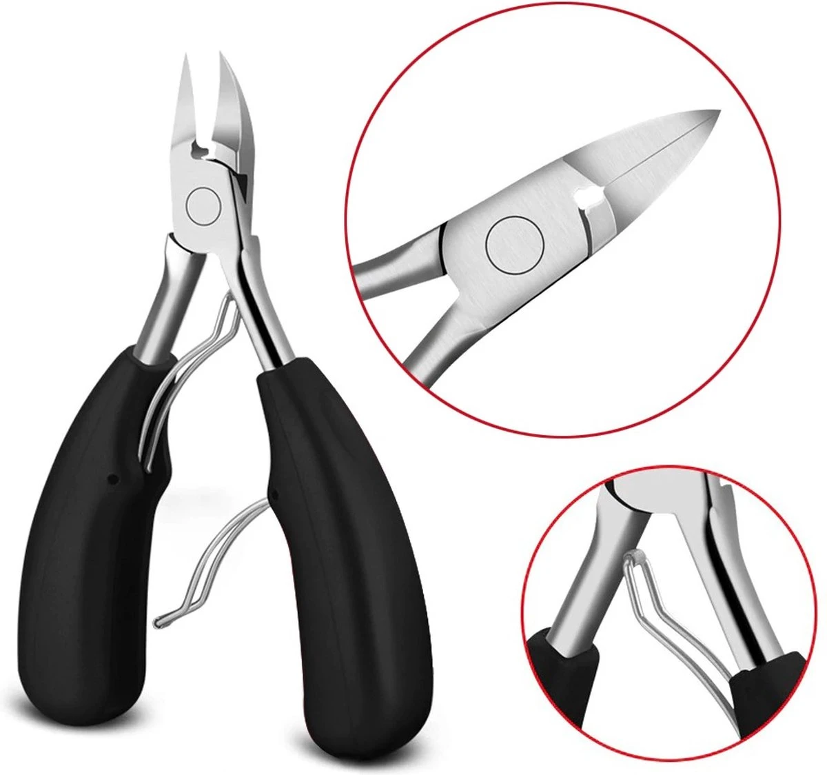 WVspecials® Professionele Zwarte Nagelschaar - Kalknagel Schaar - Ingegroeide Teennagel - Nageltang Groot -Nagelschaar Voor Harde Nagels - Teennagel - Nageltang - Nagelschaartje - Nagelschaar - Kalknagels - Schaar - Hand Verzorging - Nagelknipper - Afbeelding 3