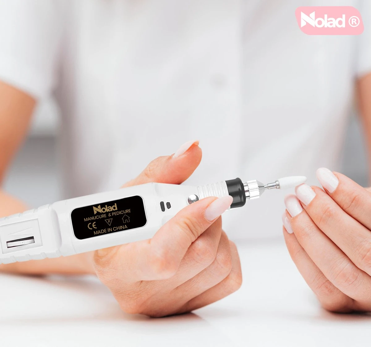 Nolad® Elektrische Nagelvijl - Nagelvijlen - Nagelaccessoires - Wit - Afbeelding 7