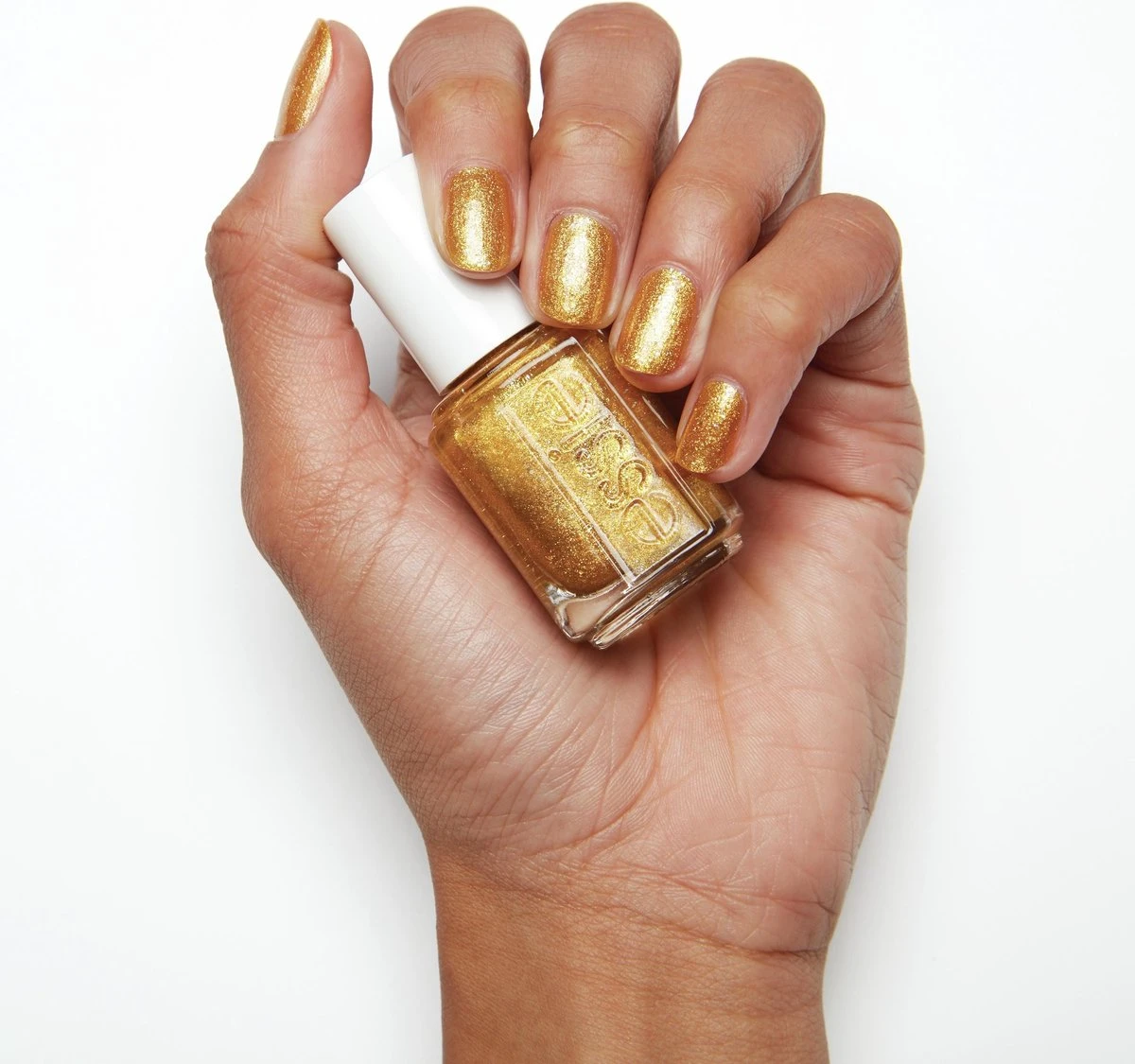 Essie Winter Collection Nagellak - 665 Caught On Tape - Gouden Glitter Nagellak - Afbeelding 9