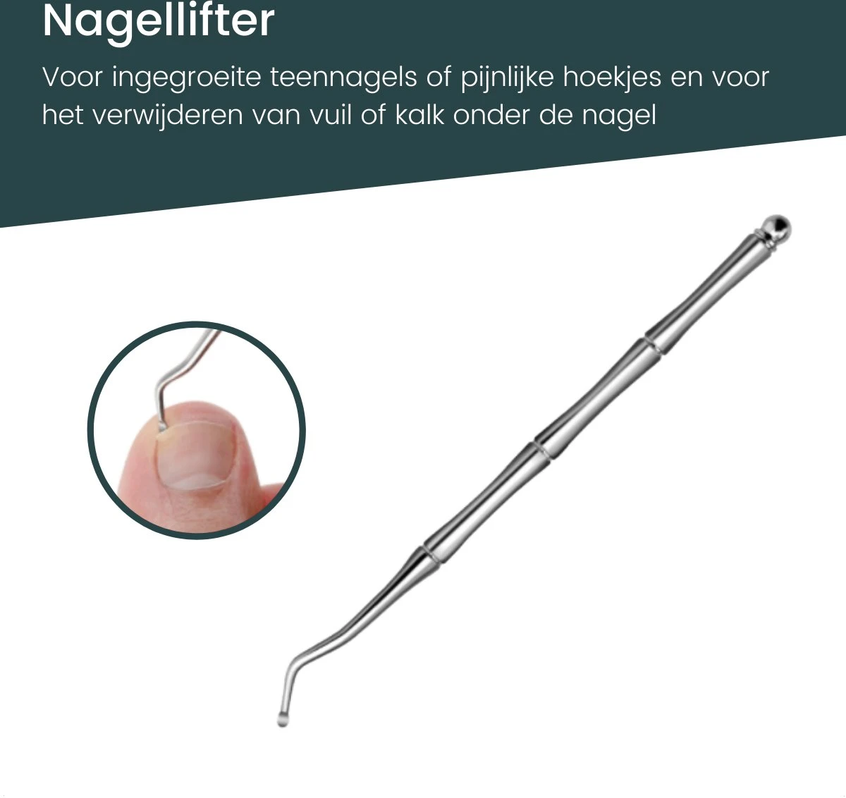 7-Delige Pedicure Set - Nagelverzorging - Nagelset Starterset - Ingegroeide Teennagel - Kalknagelproducten - Pedicuresets - RVS 5 7-Delige Pedicure Set - Nagelverzorging - Nagelset Starterset - Ingegroeide Teennagel - Kalknagelproducten - Pedicuresets - RVS - Afbeelding 3