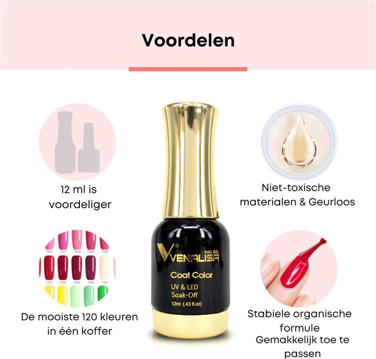 Venalisa 120 Set | 12ml Per Stuk | Professionele Set | Gellak Nagellak | Inclusief Koffer | Polygel | Polygel Kleuren | Polygel Nagels | Polygel Kit - Afbeelding 3