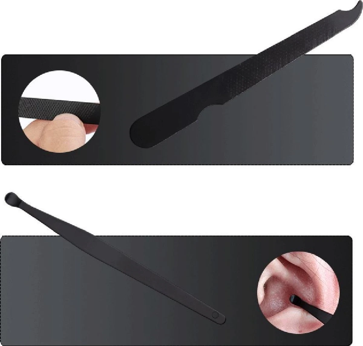 TOPCODE Cosmetics Manicure Set / Nagelschaar Set - #MCNC03 - Zwart 7 Delig - Nagelknipper Set Manicureset - Manicure Setje Pedicureset - Nagelschaartje - Nagelknipper – Nagelknipper Set - Manicureset - Manicuresetje - Afbeelding 5