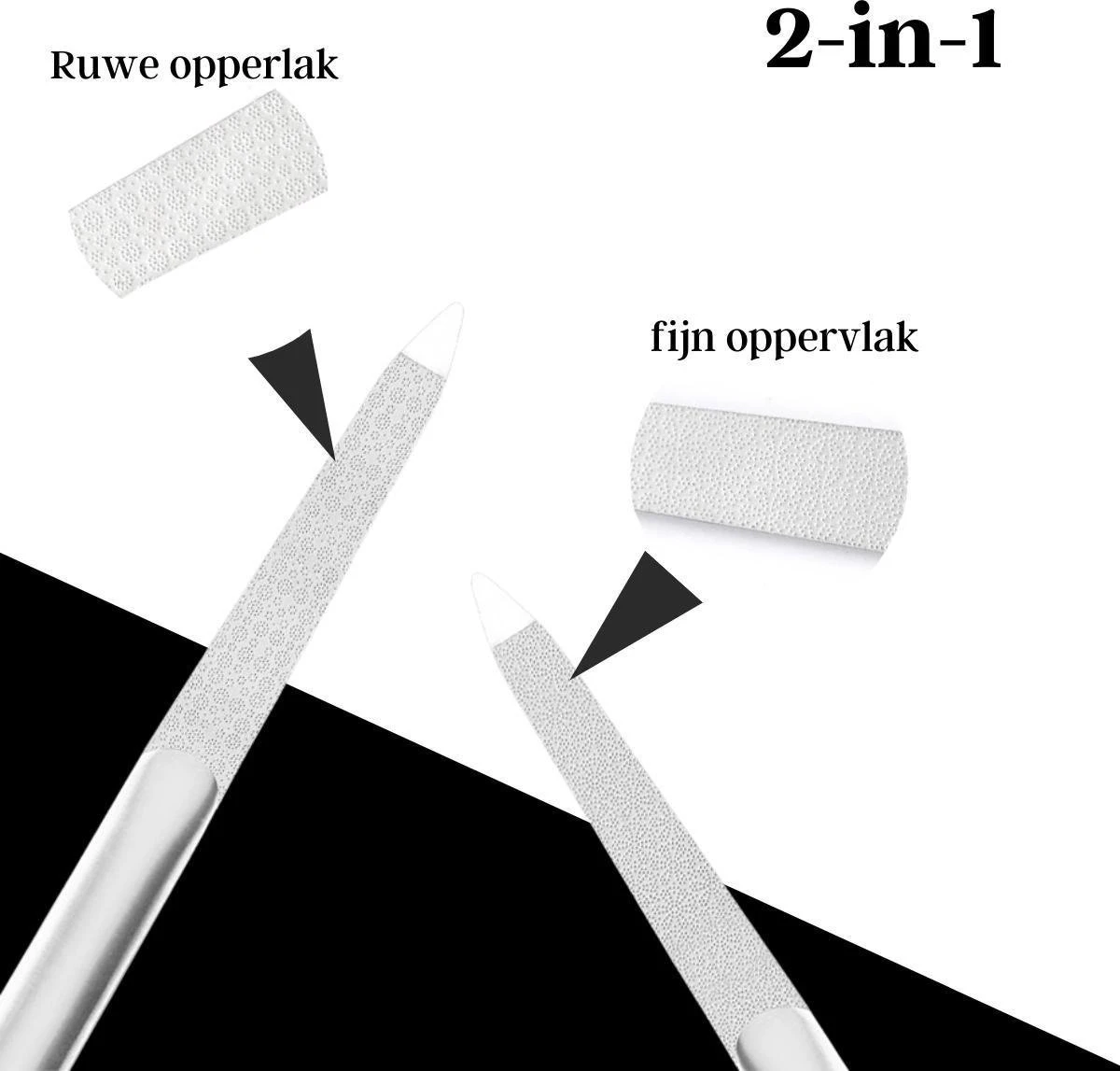 Merkloos STARMAN 7-delige Pedicure En Manicure Set - Nagelknipper - Pedicureset - Nagelvijl - Nageltang - Kalknagel - Teennagelknipper - Afbeelding 4