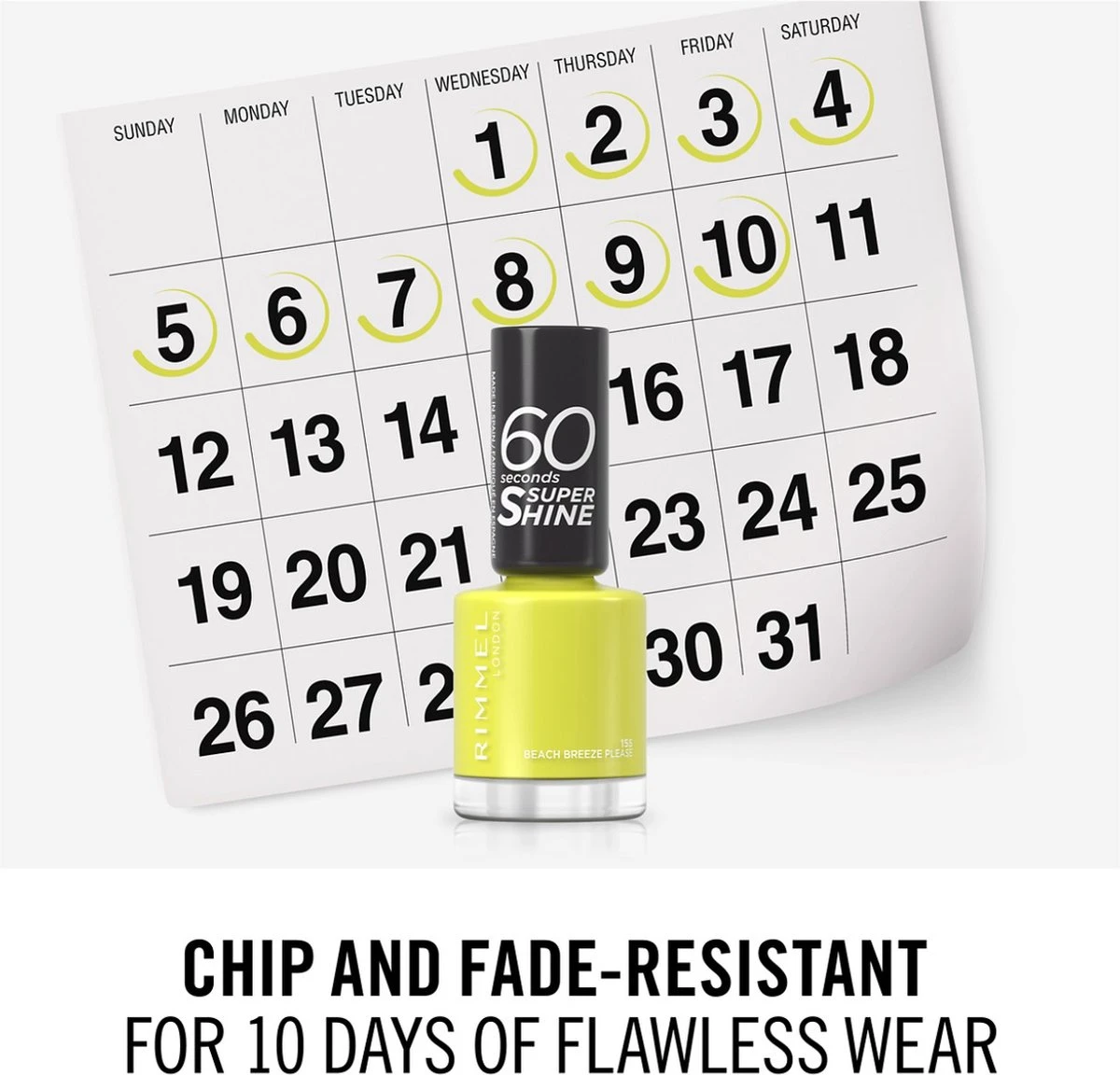 Rimmel London 60 Seconds SuperShine Nagellak - 155 Beach Breeze Please - Afbeelding 5