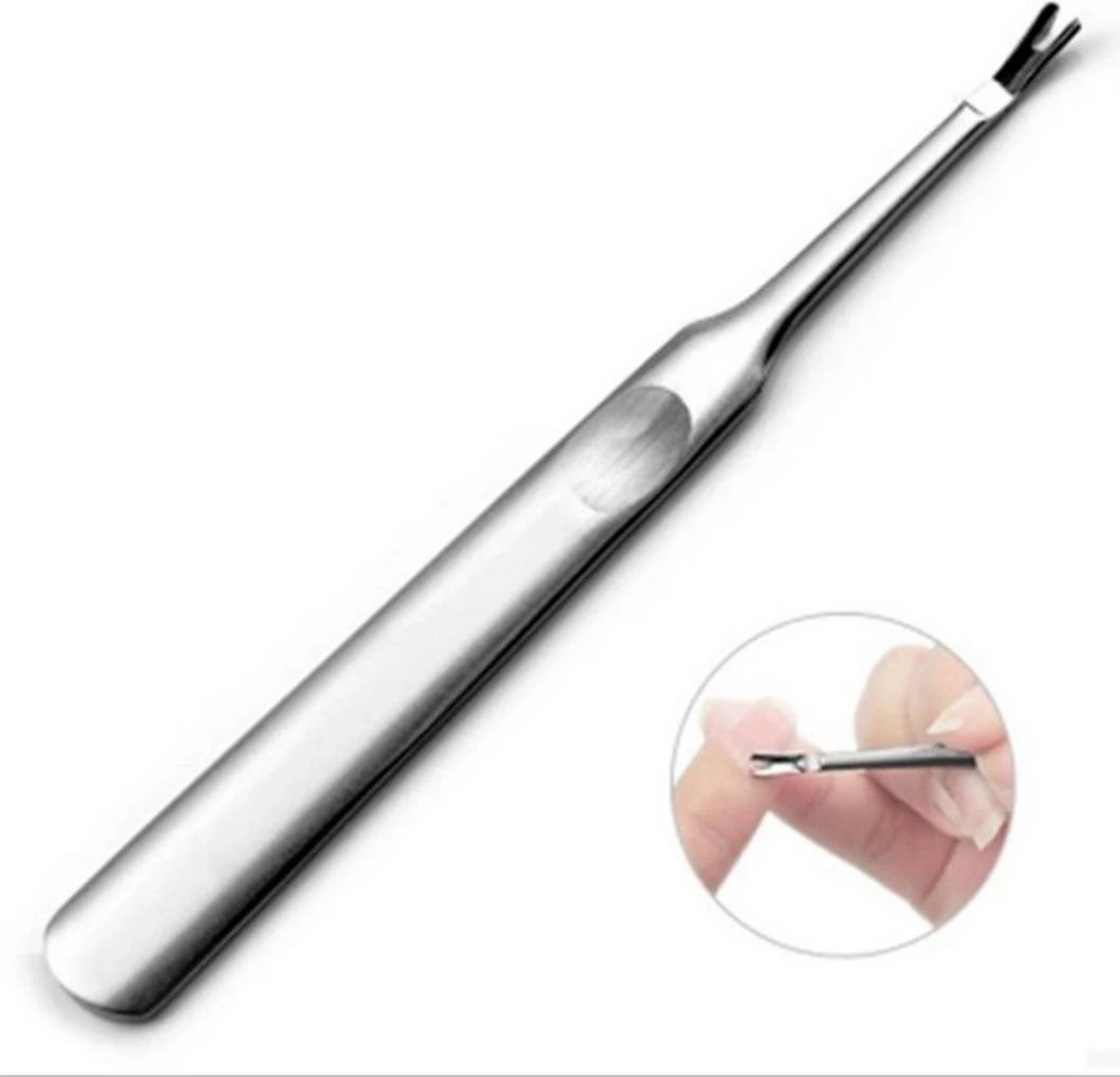 Nagelriemverwijderaar - Nagelriem Knipper - Duwer - Mesje - Vellentang - Trimmer - Bokkepoot - Schaartje - Bokkepoot - Nagelriem - Cuticle Pusher - Bokkenpootje - Metaal - Nagelriem Verwijderaar - Afbeelding 2