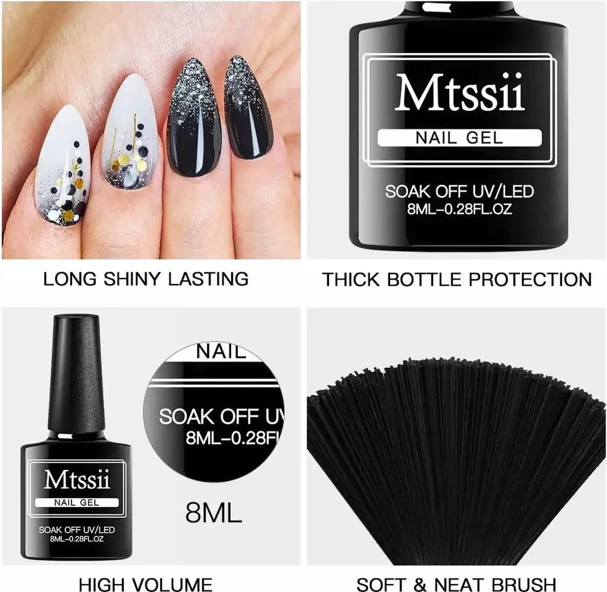 Mtssii - Gelnagel Kit - 5 ZOMER KLEUREN Gellak - Blauw, Groen, Oranje/nude, Geel En Lila- Starterkit - Manicure Set - 54 Watt UV Lamp - Gel Nagels Starterspakket - Nepnagels - - Afbeelding 3