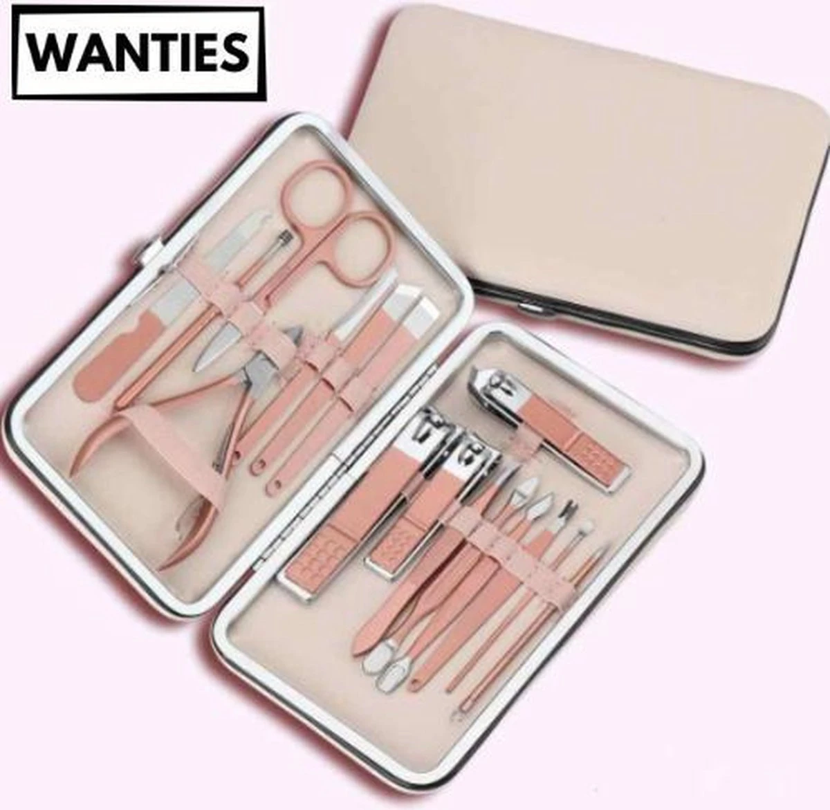 Professionele 16-in-1 Manicure / Pedicure Set In Rose Gold In Luxe Opbergdoosje | Nagelgarnituur 16 Stuks Roségoud / Goud | Nagelknipper Nageltang Ingegroeide Teennagel Manicureset Pedicureset | Nagelschaar Nagelschaartje Nageltang Nagelknipper
