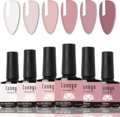 Luneya Gellak - Timeless Florals Edition - 6-Delige Gellak Starterspakket - Gel Nagellak