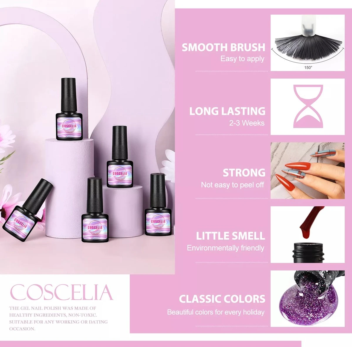 Royala F - Gellak Starterspakket + Inclusief Portable UV LED Lamp + Met 6 Verschillende Gellak Kleuren - Gellak Lamp – Topcoat - Basecoat - Alle Benodigdheden In Eén - Afbeelding 20