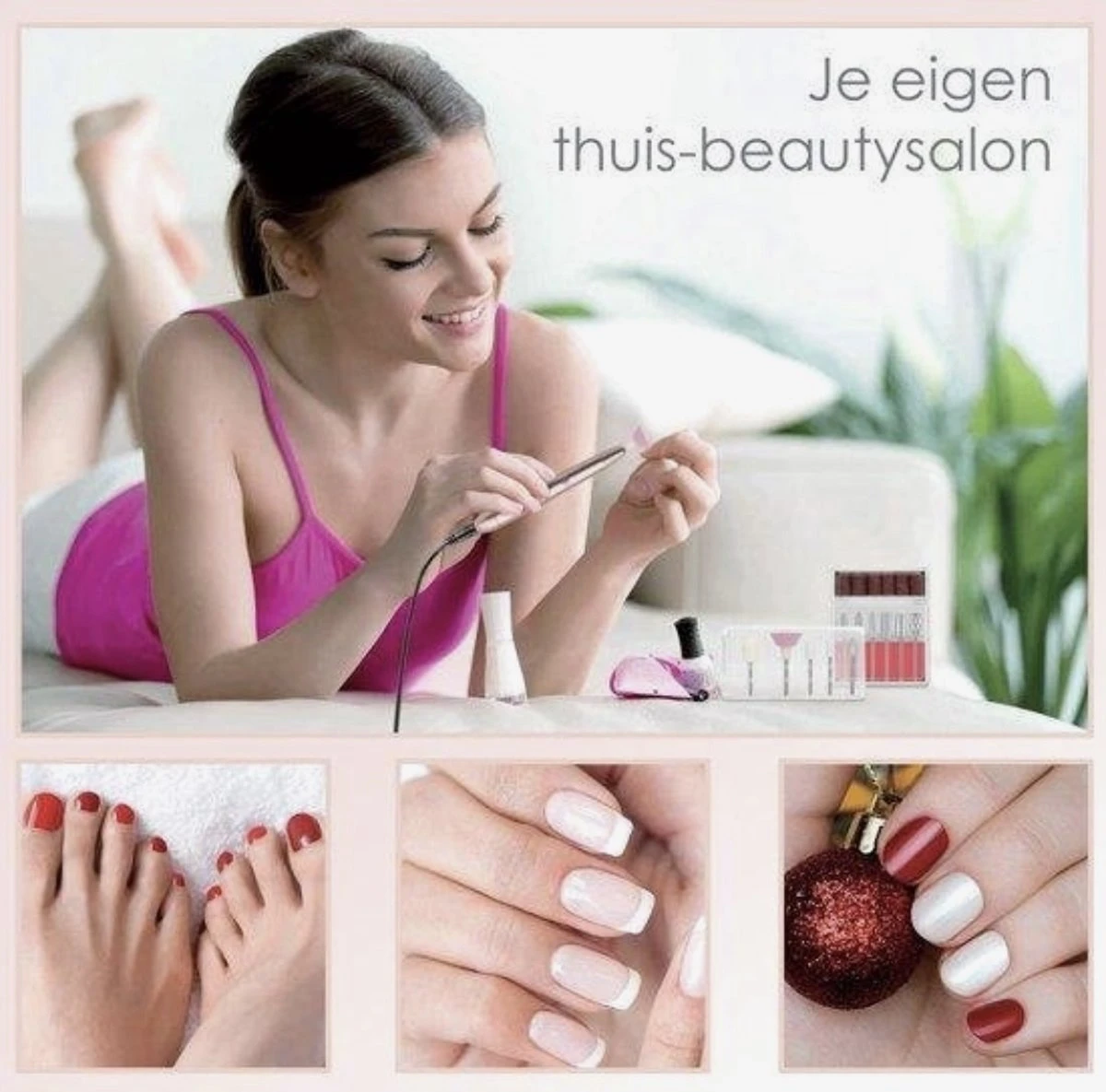 Zigla – Elektrische Nagelvijl - Nagelfrees- Manicure En Pedicure Set - 6 Schuurrolletjes - 11 Opzetstukken - Rosé/Goud - Vernieuwd - Afbeelding 3