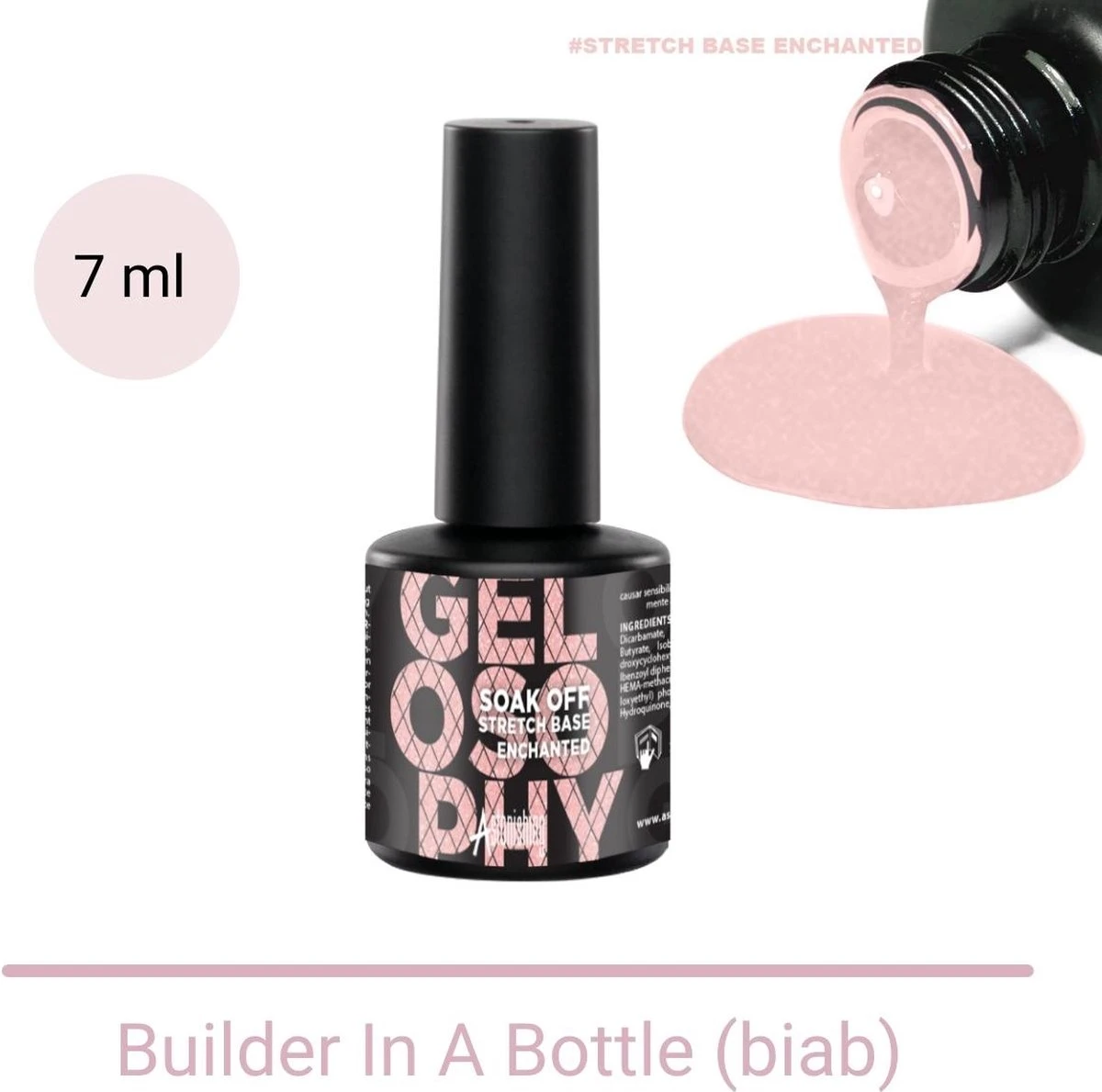 GUAPÀ® BIAB Builder Gel In A Bottle | BIAB Nagellak | Gelnagels Starterspakket | Nagellak | Gellak Pink | Builder Gel | 7 Ml Enchanted