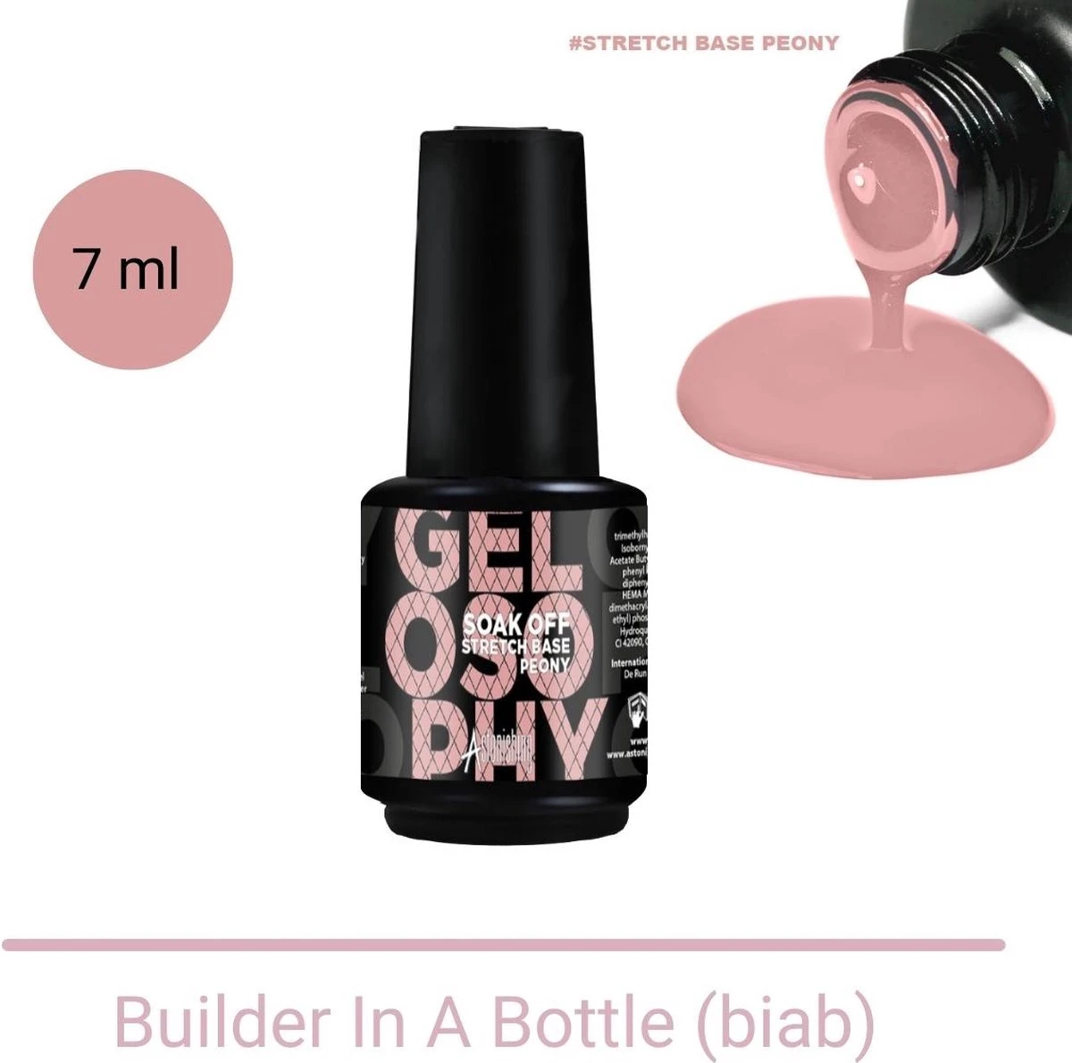 GUAPÀ® BIAB Builder Gel In A Bottle | BIAB Nagellak | Gelnagels Starterspakket | Nagellak | Gellak Pink | Builder Gel | Primer | Top Gel | 7 Ml Peony - Afbeelding 5