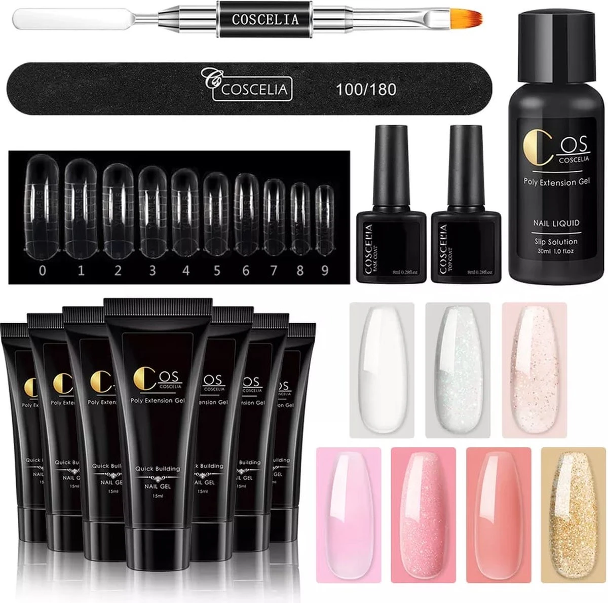 Polygel Kit - Polygel Set - Nagelverlenging - Polygel 7 Kleuren - Nail Prep - Nail Primer - Polygel Nagels - Kunstnagels - Gel Polish - Acryl Gellak - Afbeelding 2