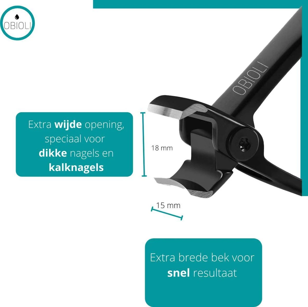 Obioli ™ Nagelknipper Set - Luxe Cadeau Doos Voor Mannen En Vrouwen - Nageltang - Nagelschaar - Kalknagels - Teennagel - Met Nagelvijl - Zwart - Groot - Gift Box - Afbeelding 10