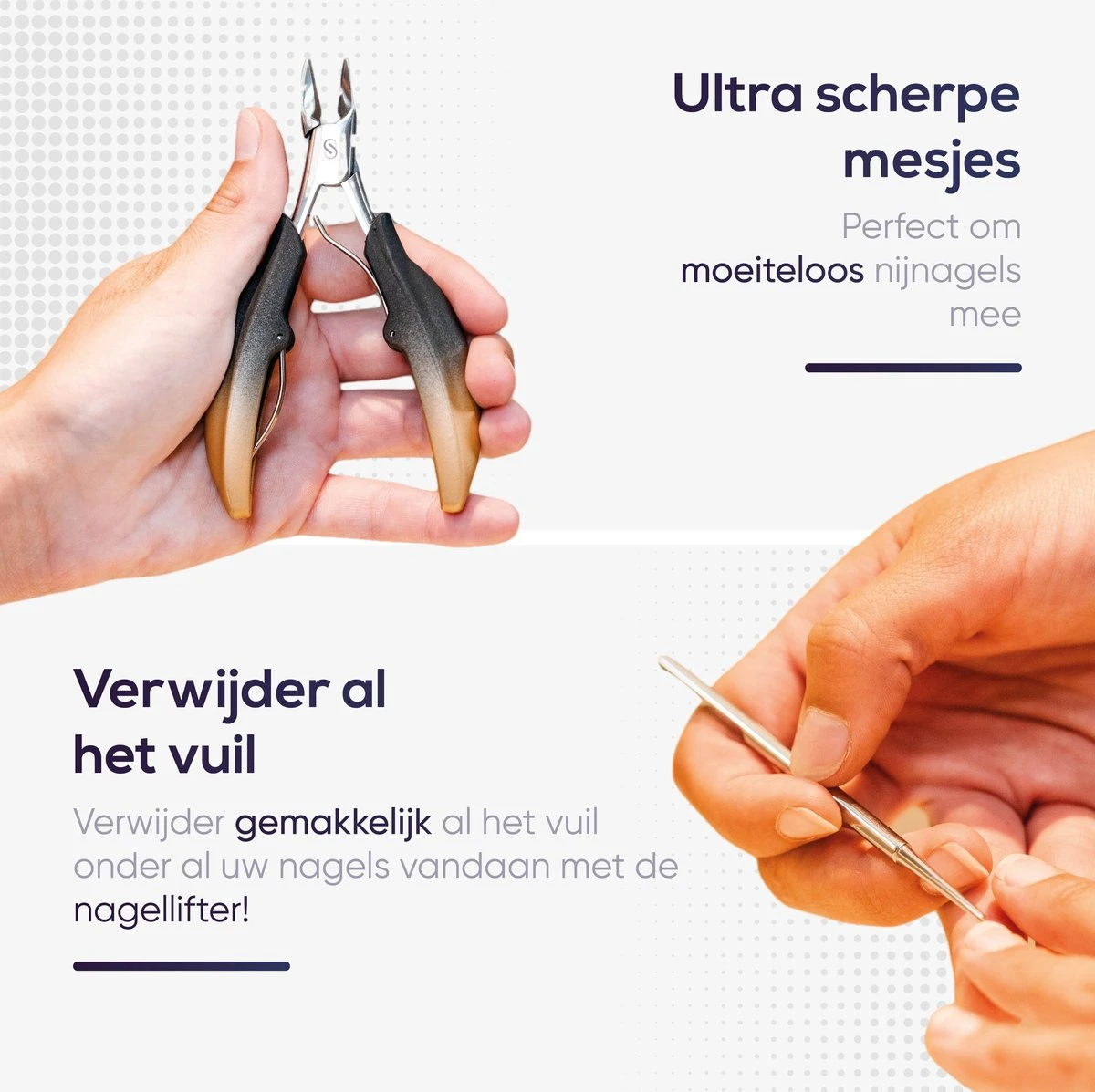 Skeraxo® Professionele Pedicureset Nageltang Kalknagel - Met Nagelvijl & Vuil Verwijderaar - Nagelschaar Voor Harde Teennagels – Nagelknipper Ingegroeide Teennagel - Inclusief Teennagel Correctors - Afbeelding 4